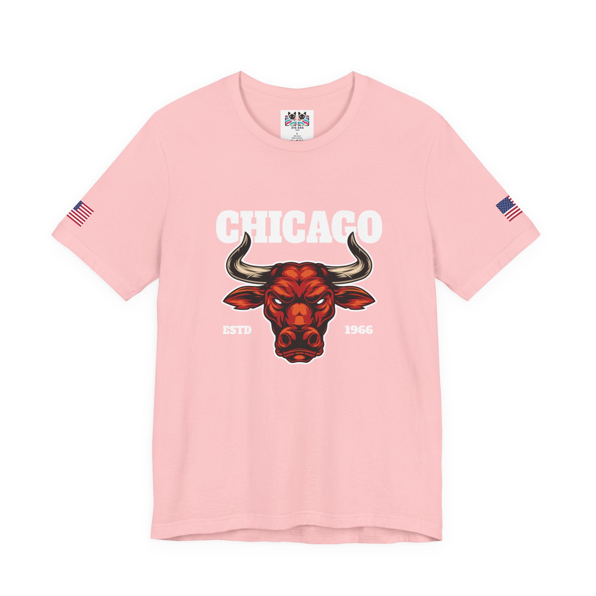 Chicago Bulls T-Shirt - Red Bull Mascot Est 1966 Sports Team Pride Design