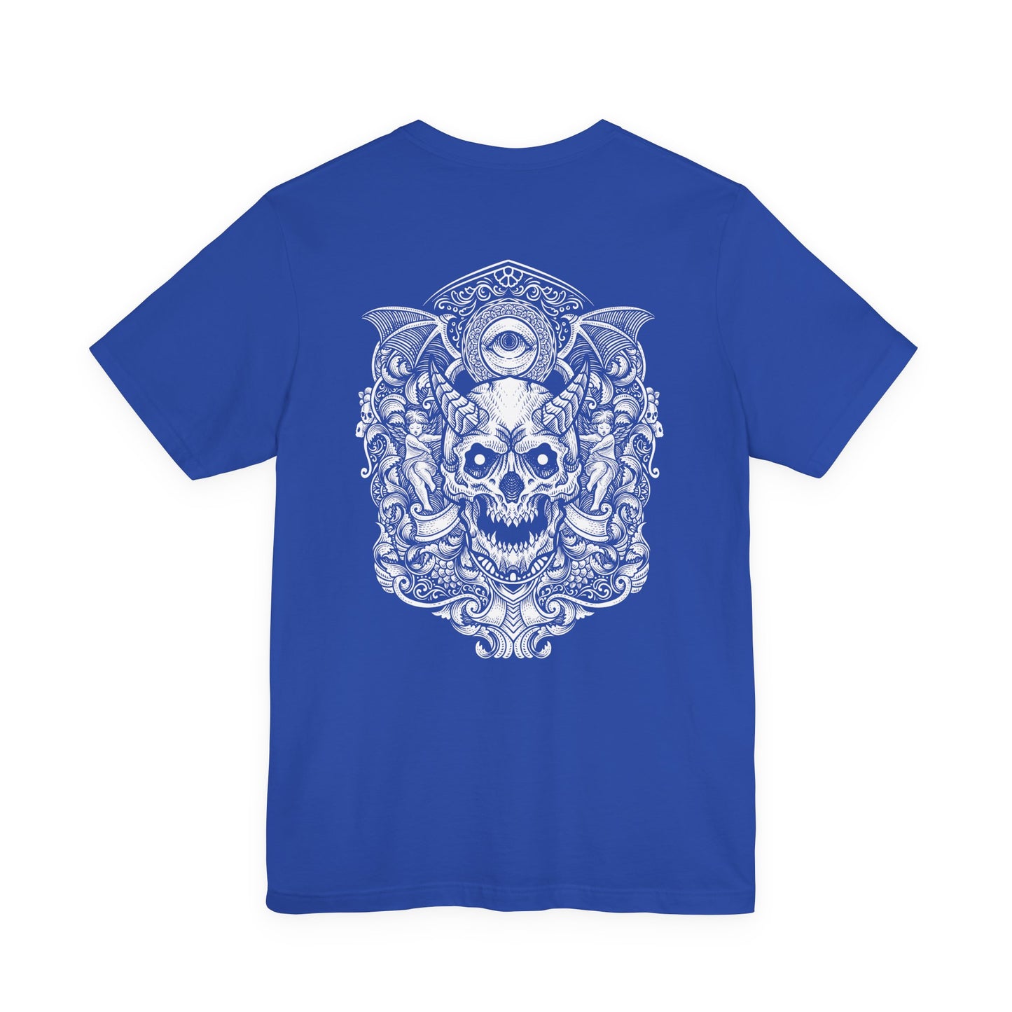 Occult All-Seeing Skull Ornamental Horror T-Shirt