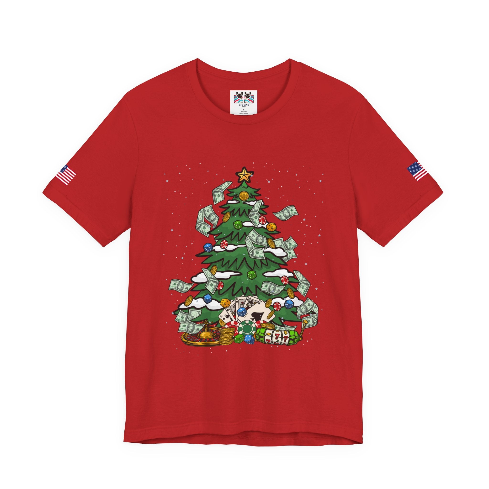 Casino Christmas Tree T-Shirt – Funny Gambling Holiday Tee for Gamblers