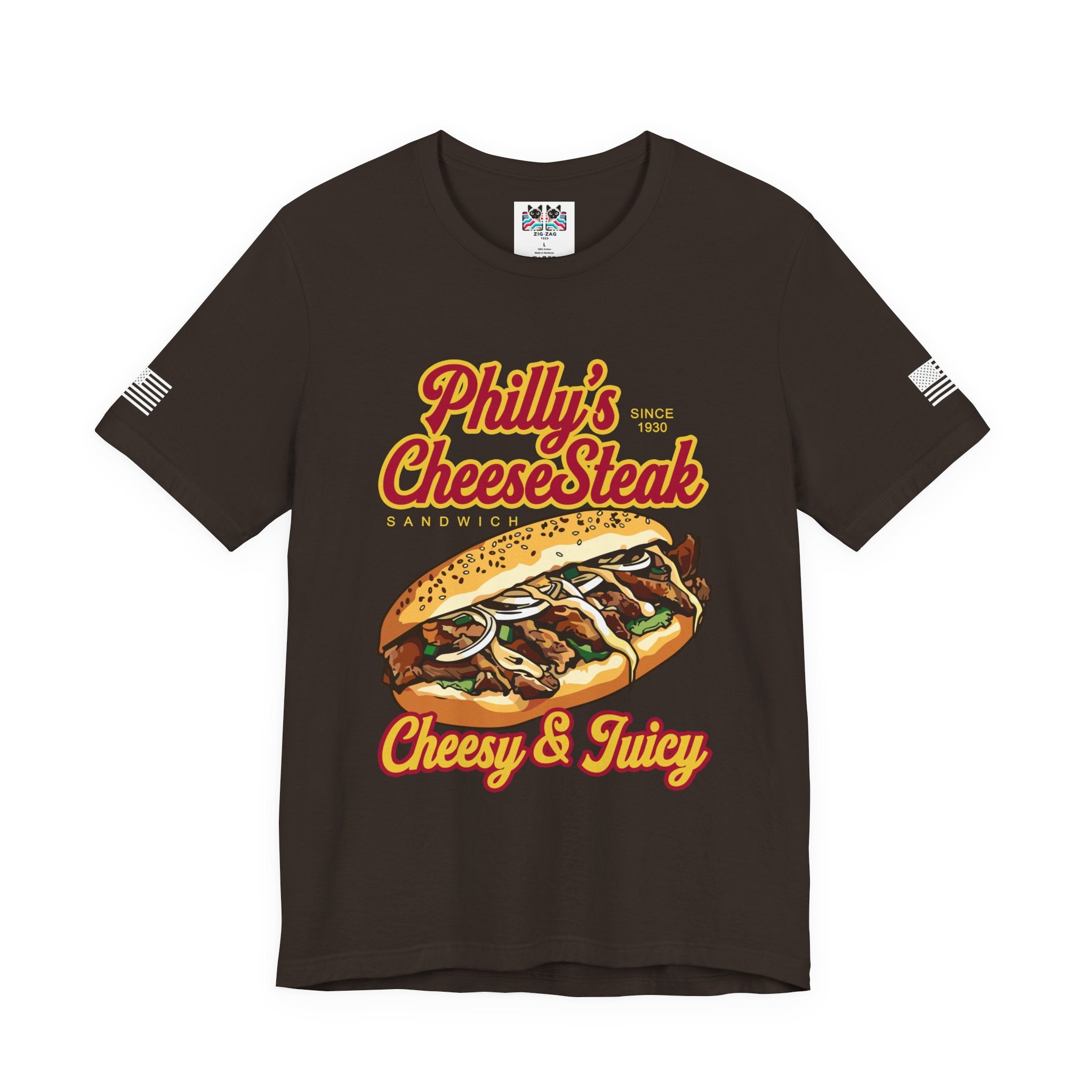 Philly's Cheesesteak T-Shirt – Since 1930 Cheesy & Juicy Sandwich Graphic Tee