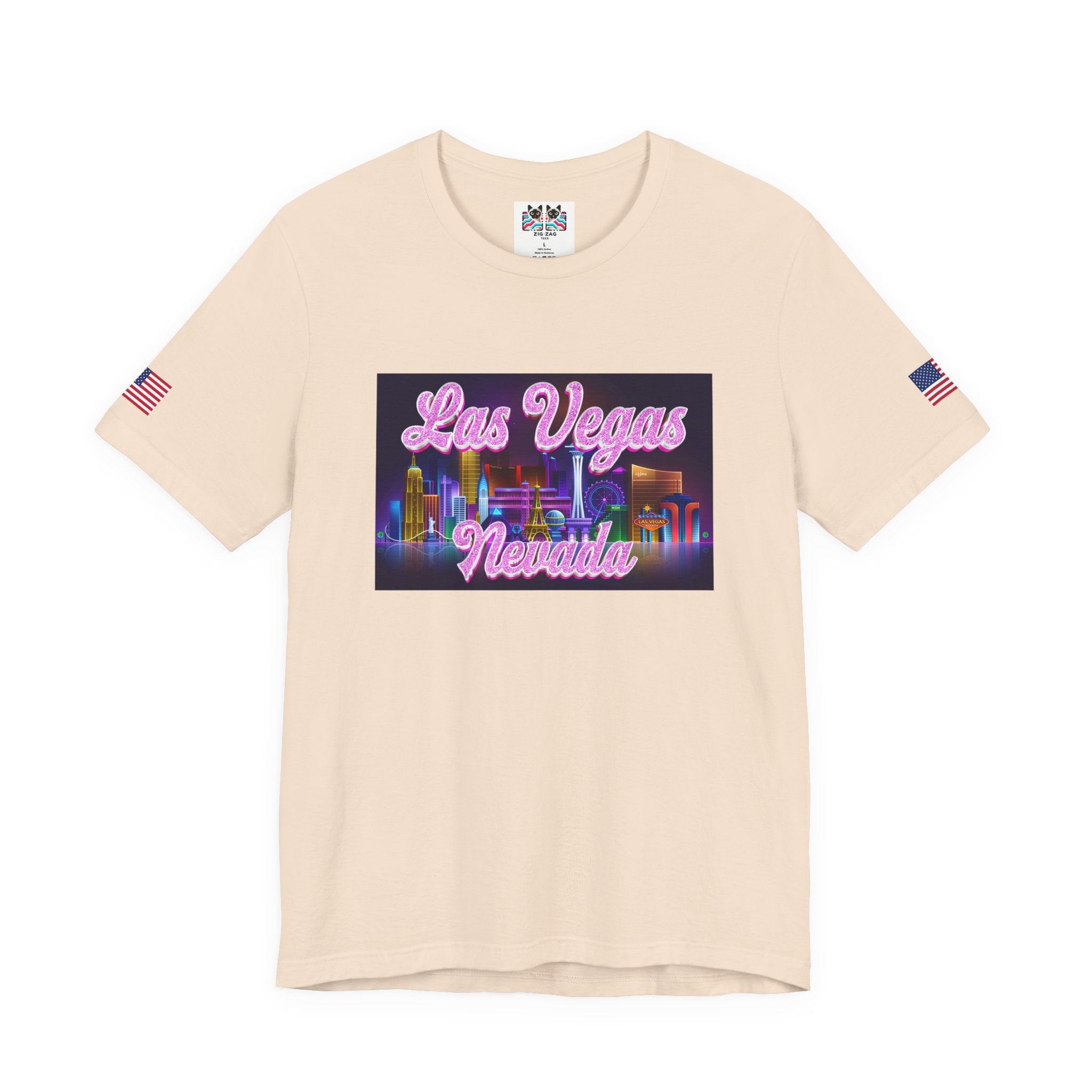 Las Vegas Nevada Neon Skyline T-Shirt – Glowing Strip Night Scene Souvenir Tee