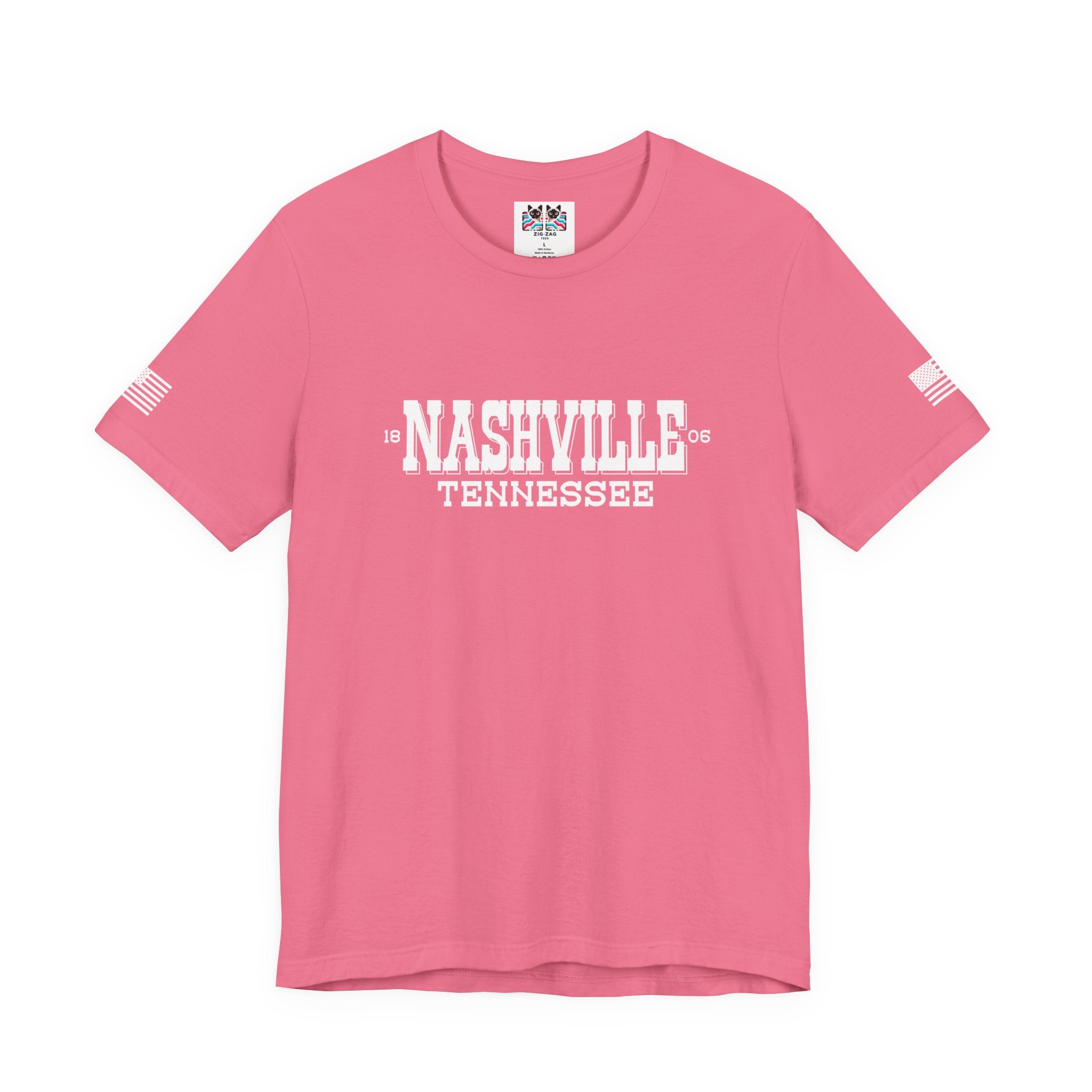 Nashville Tennessee 1806 T-Shirt – Bold Collegiate Varsity Typography Graphic Tee