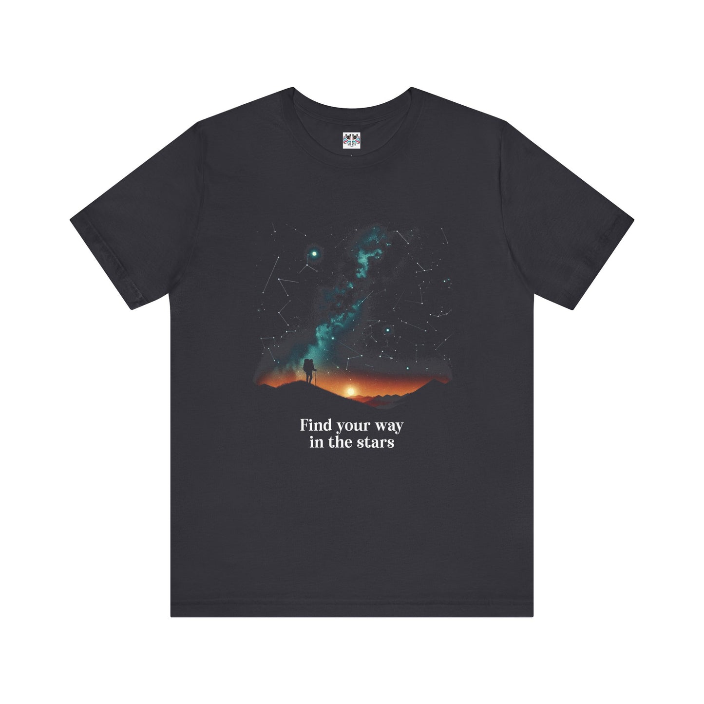 Starry Night Hiker Find Your Way in the Stars T-Shirt