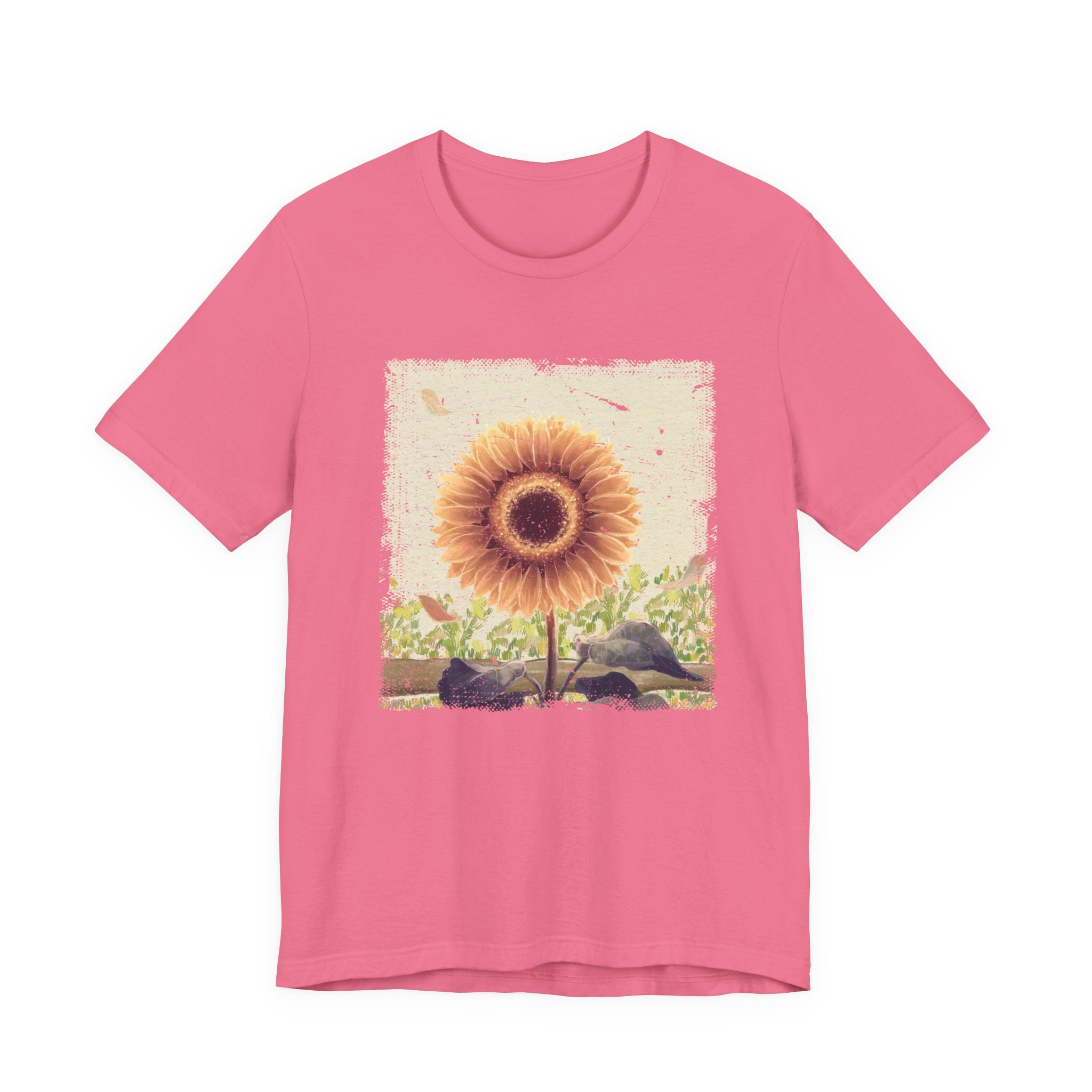Bloom & Glow – Large Sunflower Painting Graphic T-Shirt