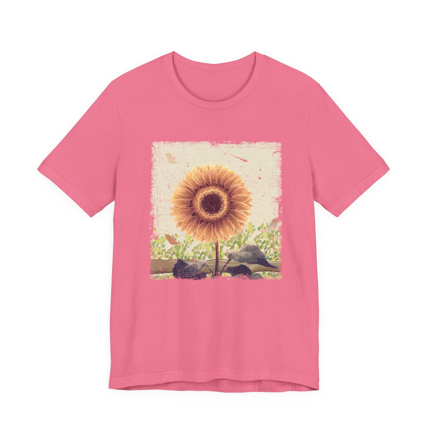 Bloom & Glow – Large Sunflower Painting Graphic T-Shirt