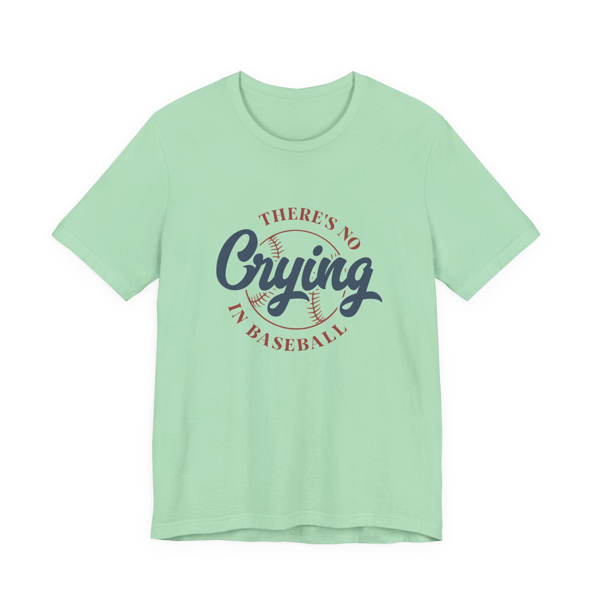 Baseball tshirt -Theres No Crying In Baseball Tshirt Large Baseball Outline with Crying Text Humor