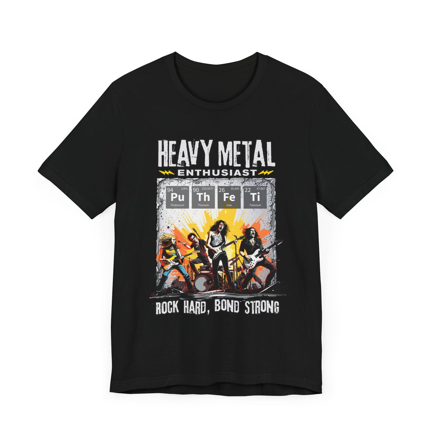 Heavy Metal Enthusiast Tee, Rock Vibes Shirt, Chemistry Pun Top, Science Humor Graphic Tee, Music + Science Gift