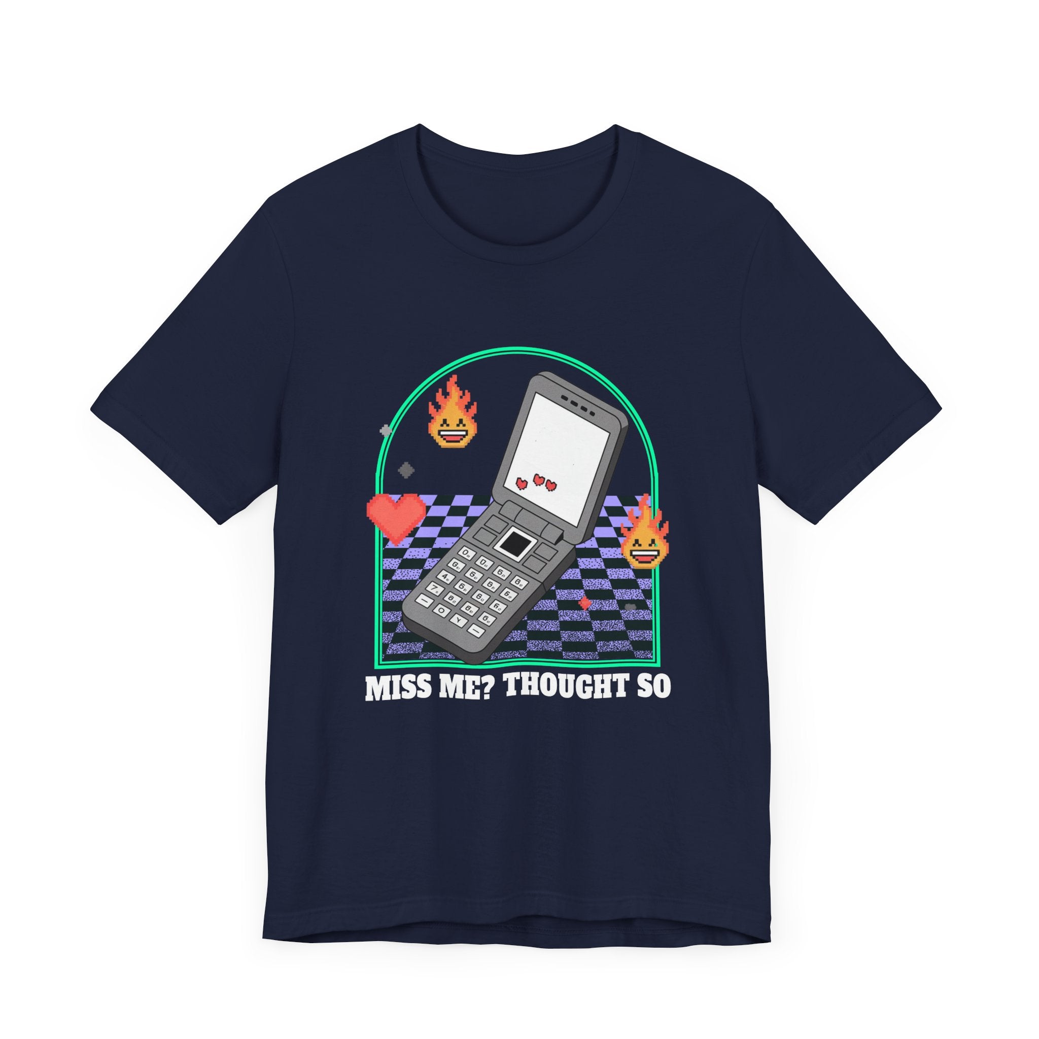 Miss Me? Thought So | Flip Phone & Playful Icons T-Shirt