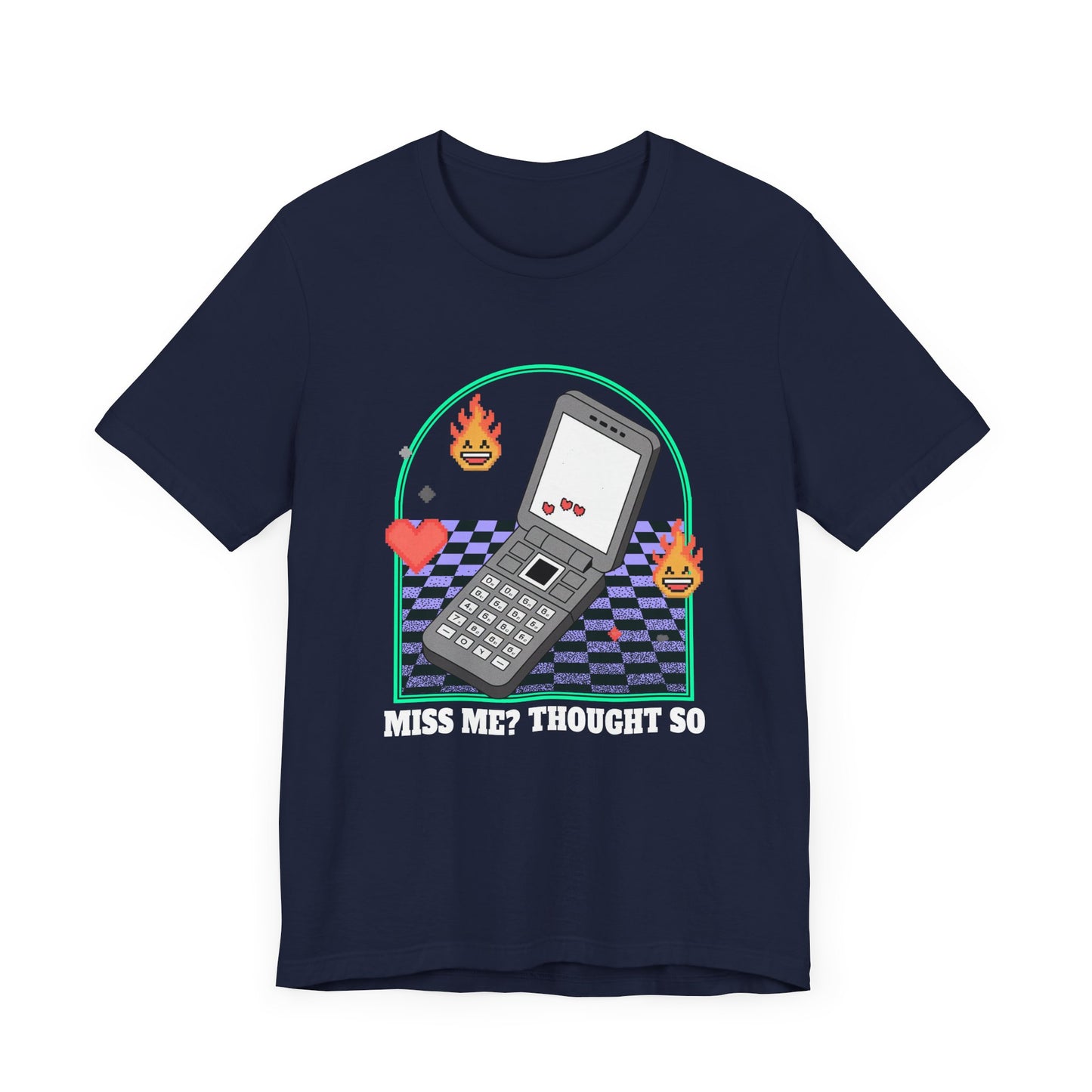 Miss Me? Thought So | Flip Phone & Playful Icons T-Shirt
