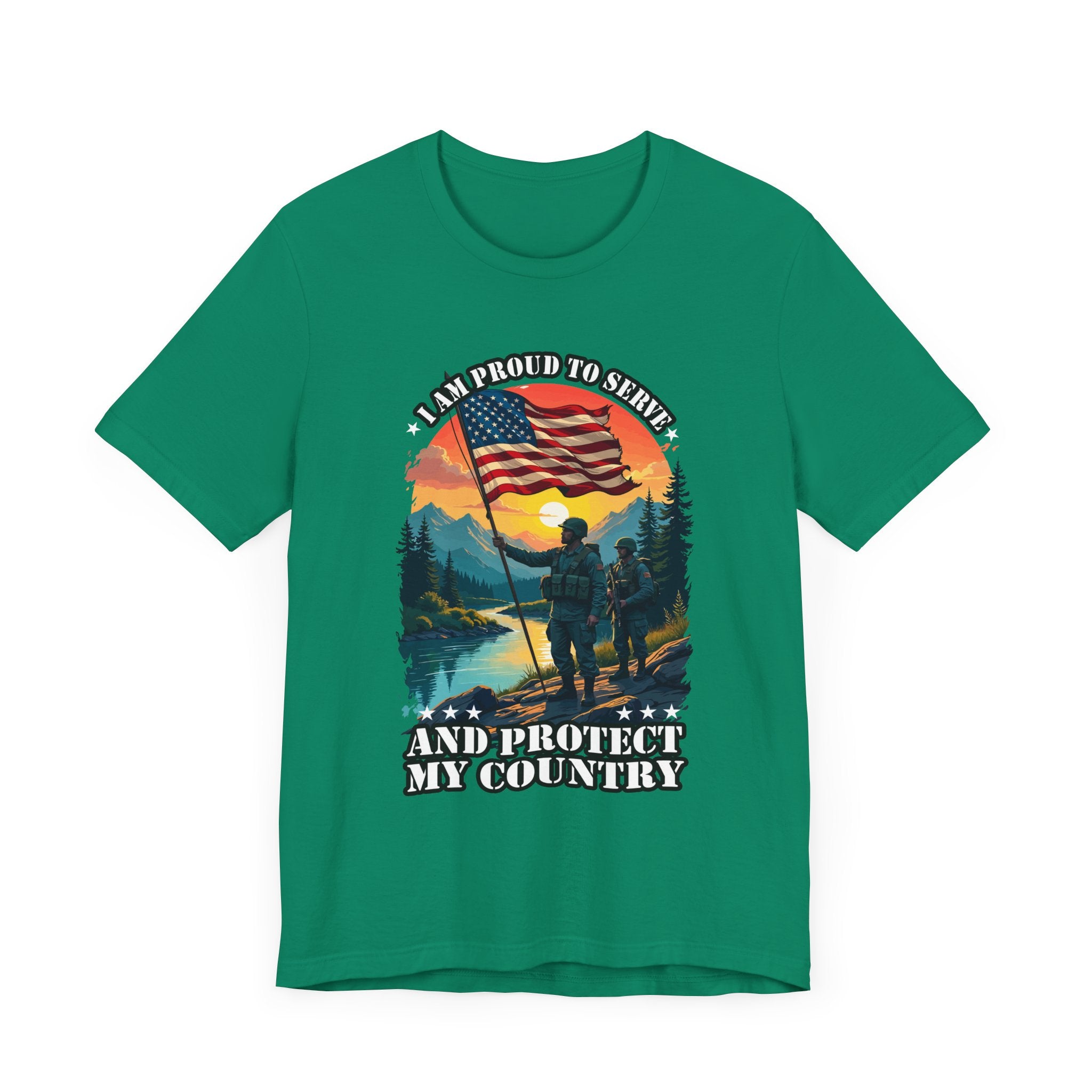 Proud to Serve and Protect My Country T-Shirt – Patriotic Military Graphic Tee