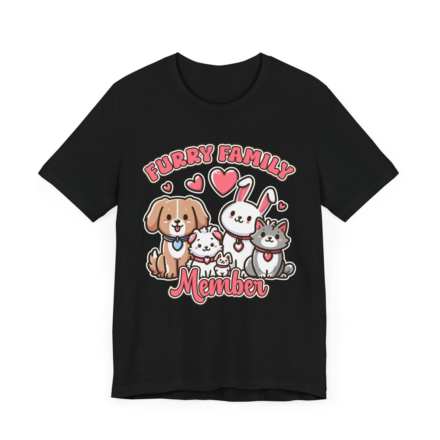 Furry Family Member | Group of Pets Graphic T-Shirt