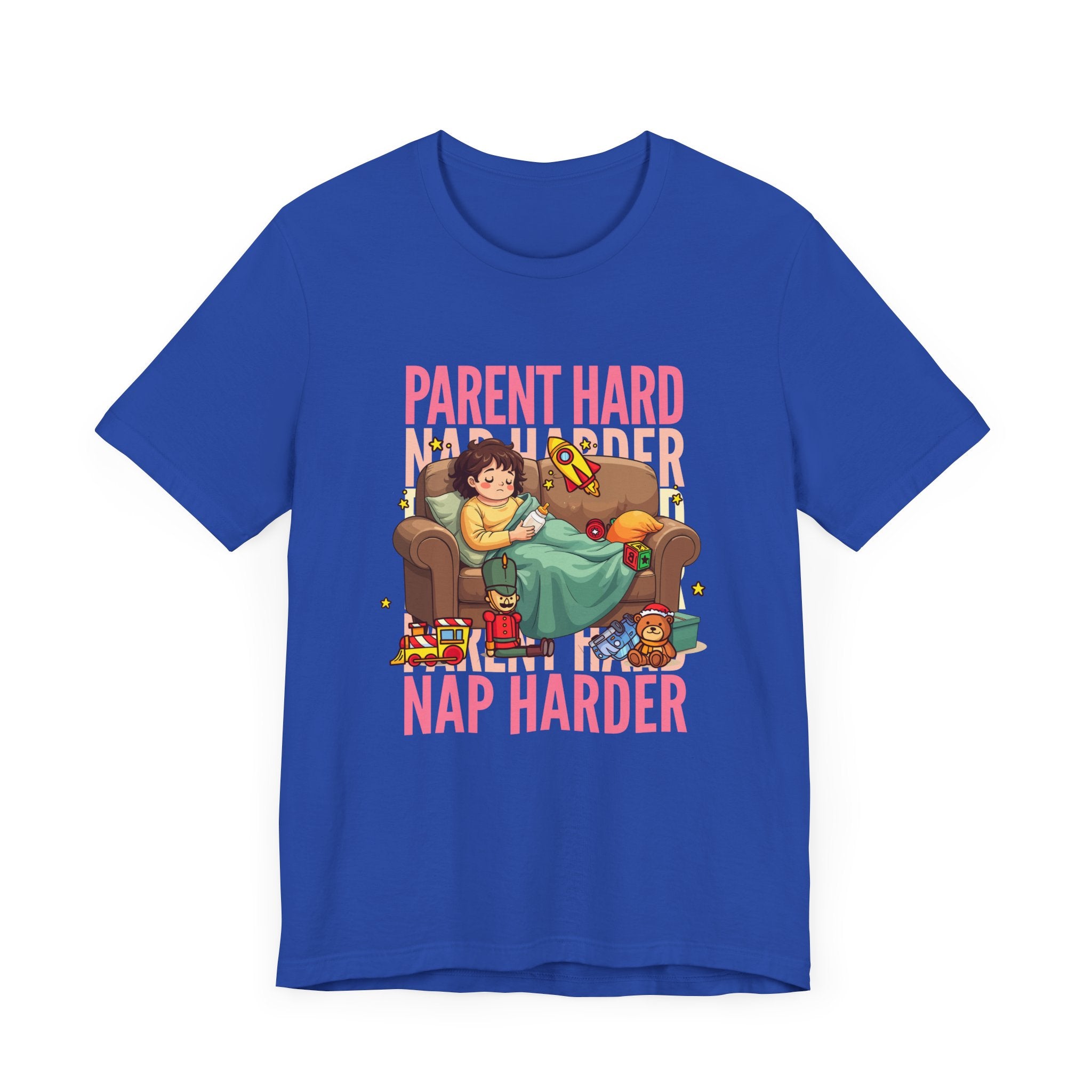 Parent Hard Nap Harder Tee, Funny Parenting Life Shirt, Tired Parent Graphic Tee, Sleepless Caregiver Top, Family Survival Gift