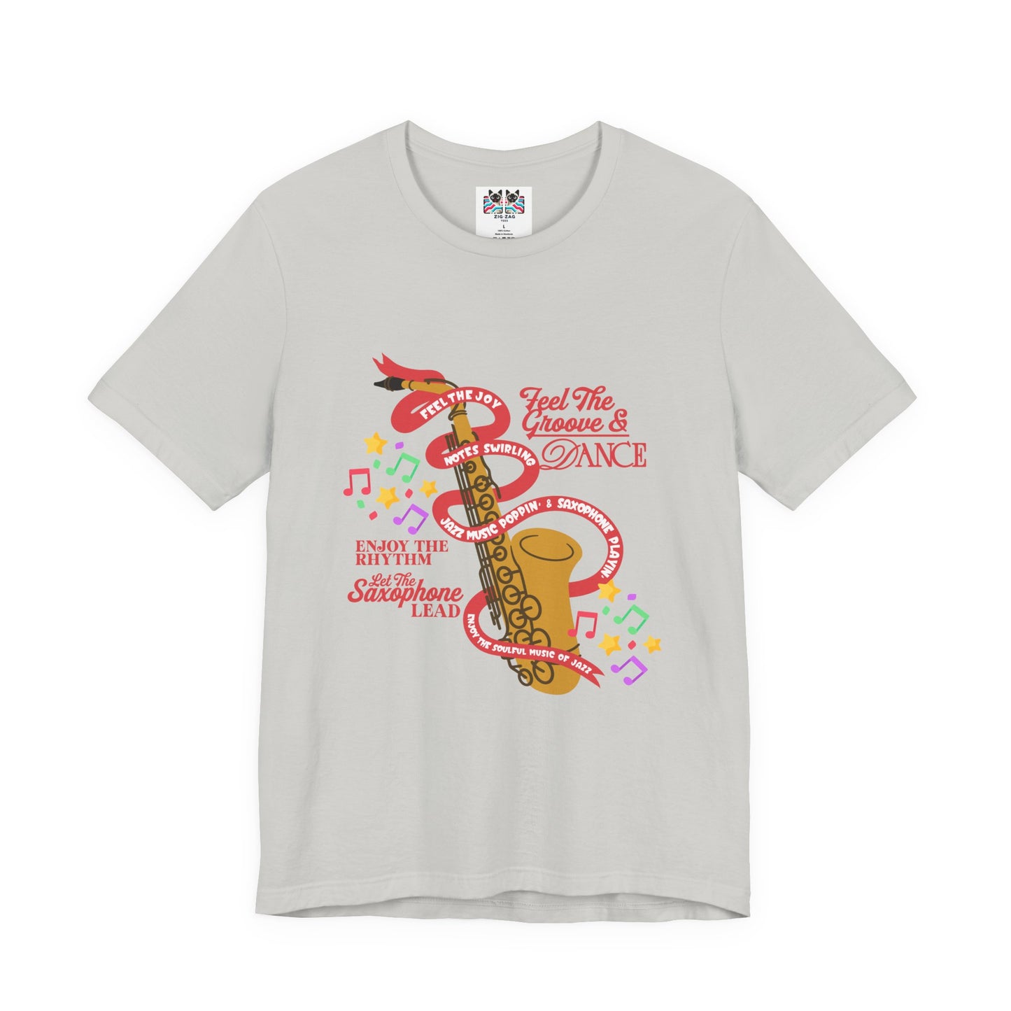Feel the Groove Let the Saxophone Play Cartoon Saxophone T-Shirt