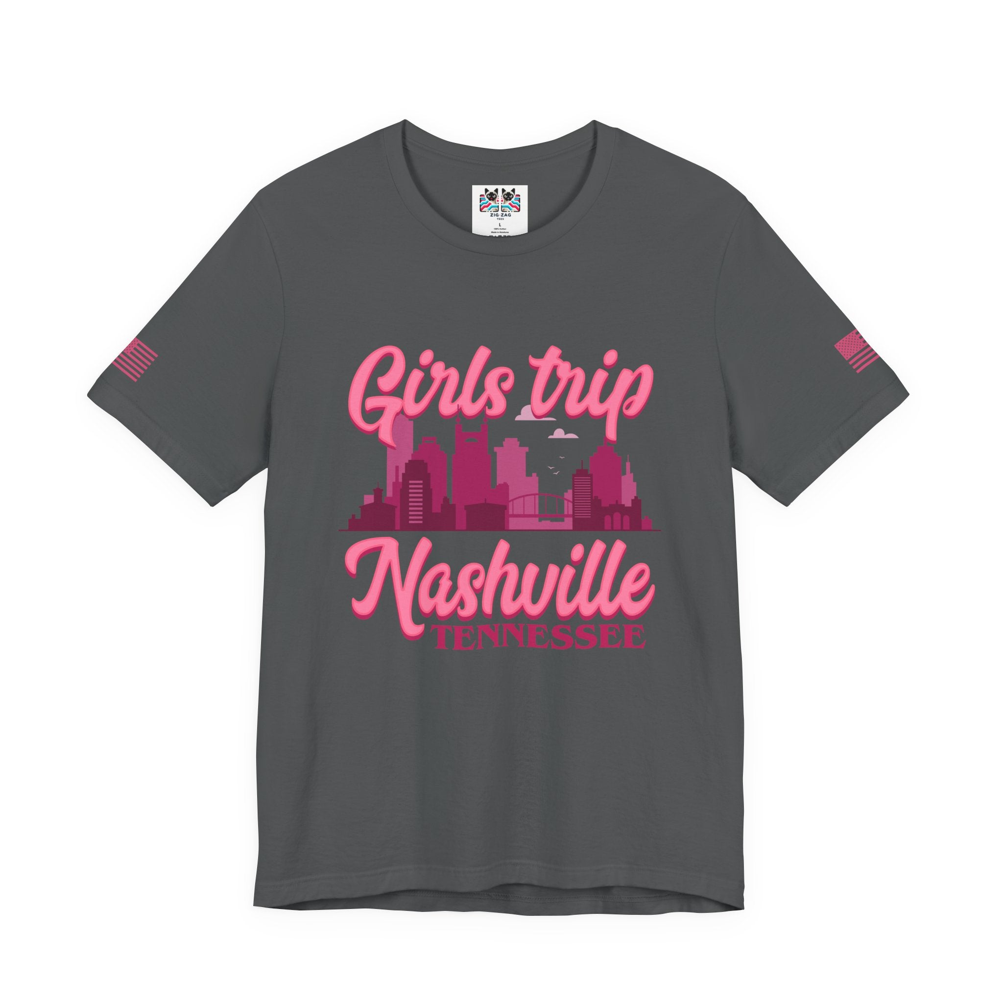 Girls Trip Nashville Tennessee T-Shirt – Retro Script Skyline Graphic Tee