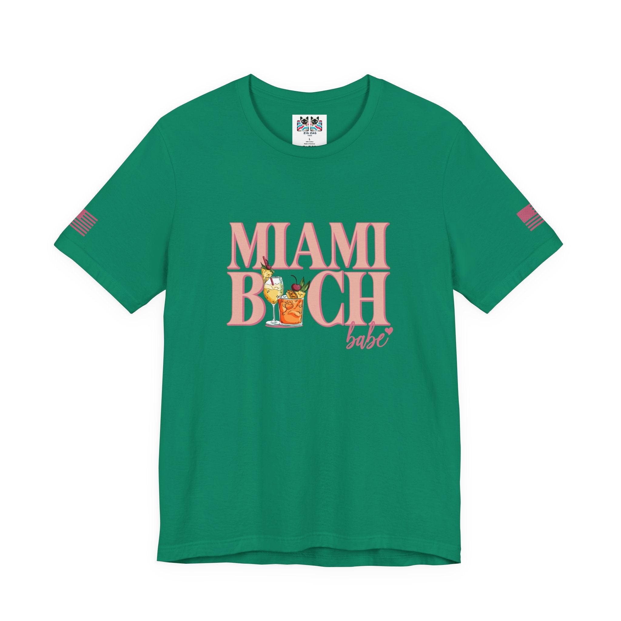 Miami Beach Babe T-Shirt – Tropical Cocktails Fun Girls Trip Florida Tee