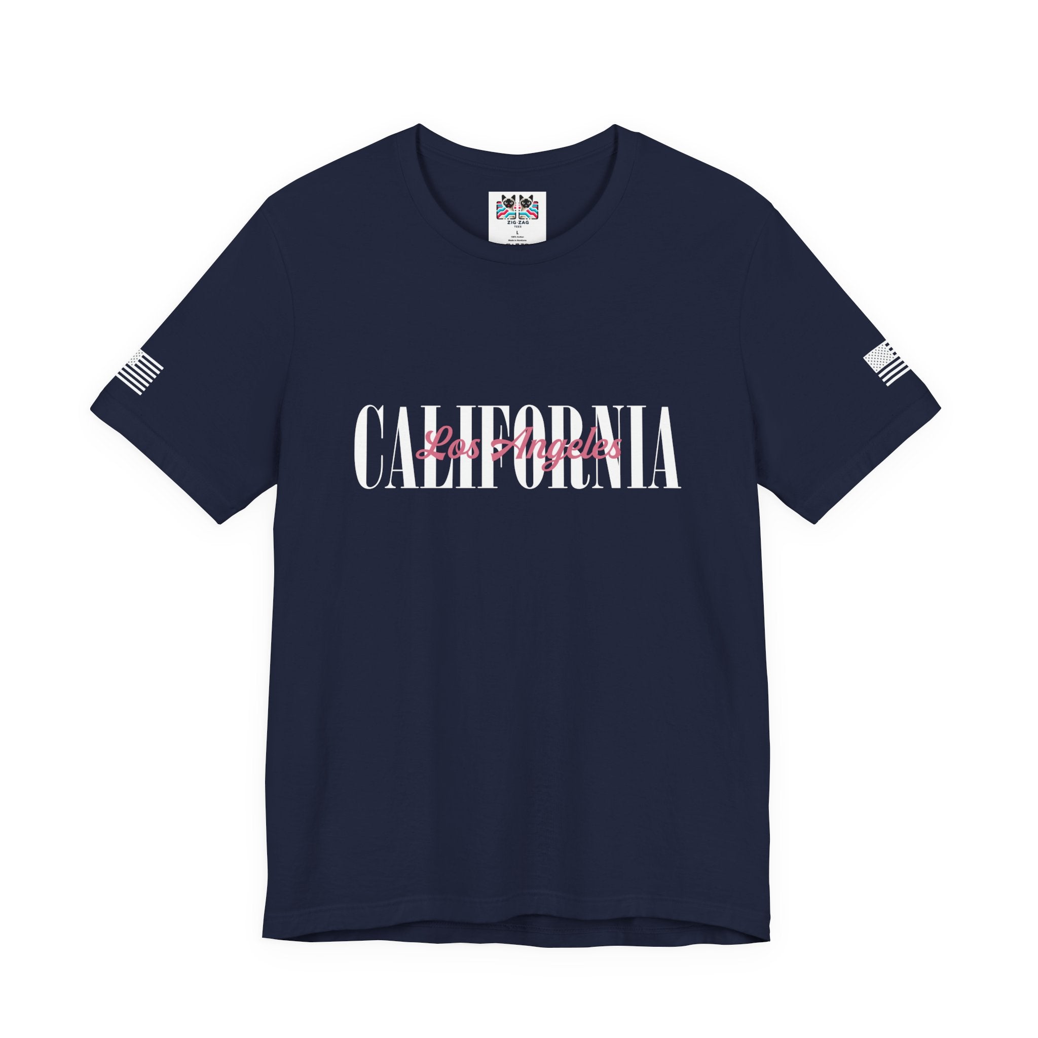 Los Angeles California Since 1850 Retro Palm Tee – Warm Sunset Square Graphic Shirt