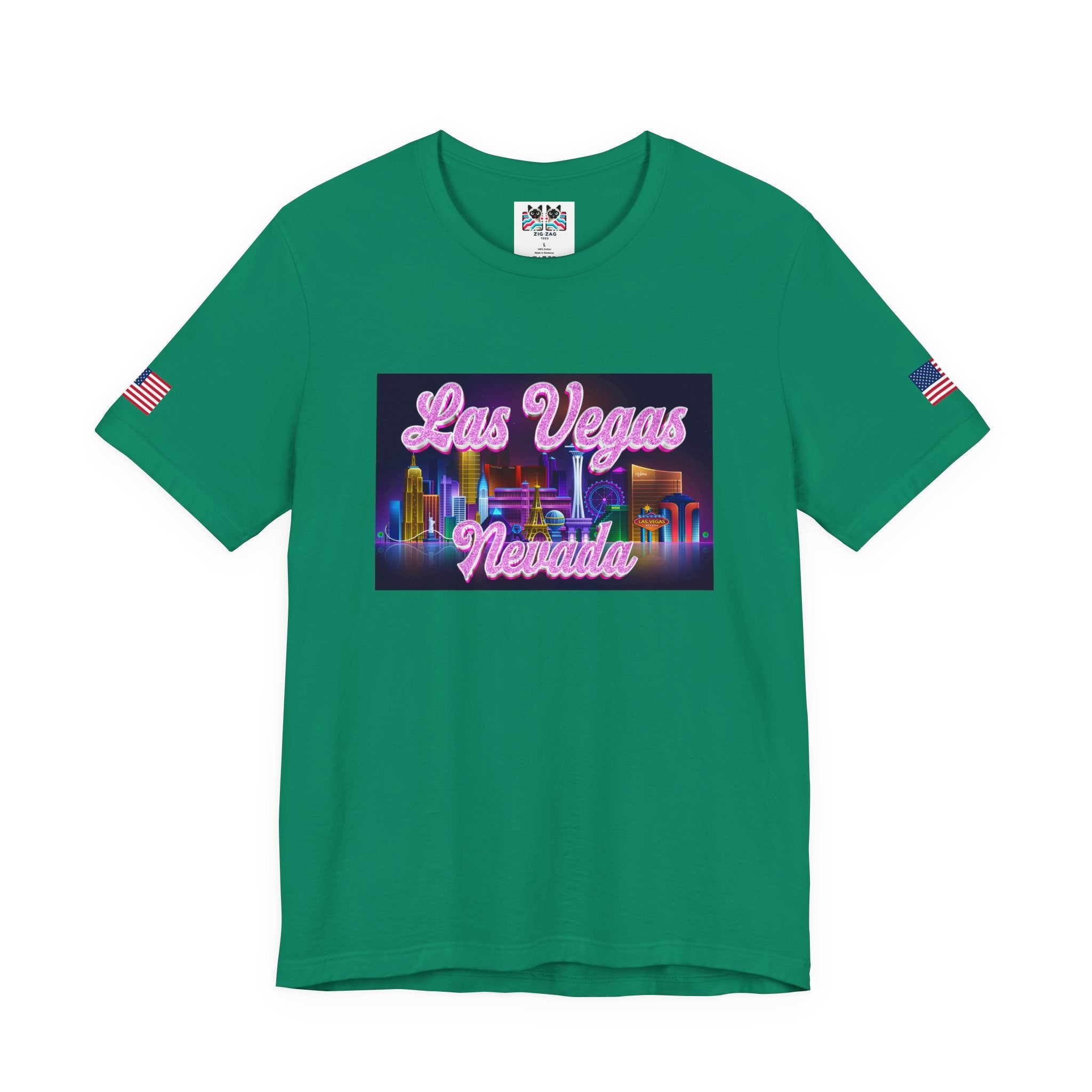 Las Vegas Nevada Neon Skyline T-Shirt – Glowing Strip Night Scene Souvenir Tee