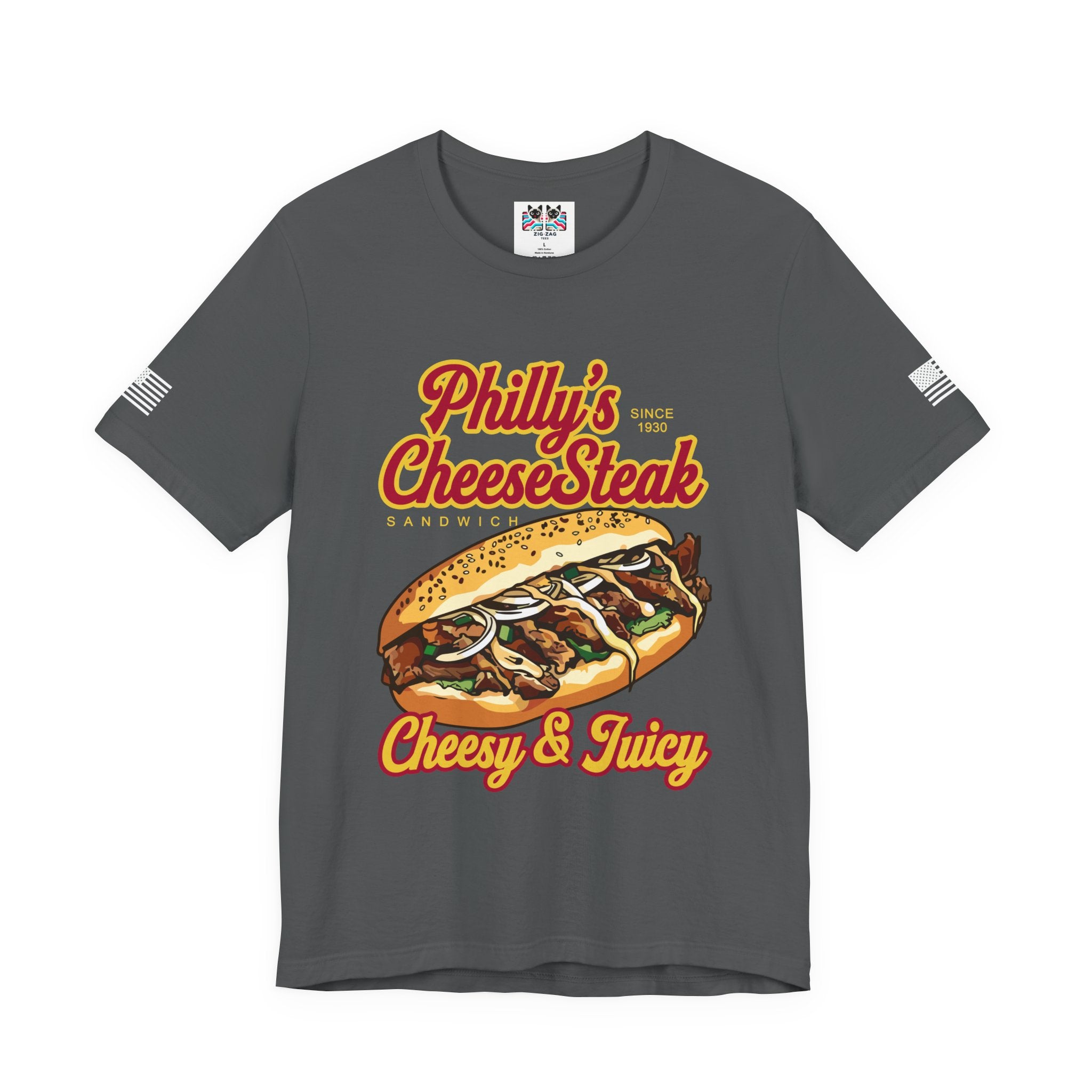 Philly's Cheesesteak T-Shirt – Since 1930 Cheesy & Juicy Sandwich Graphic Tee