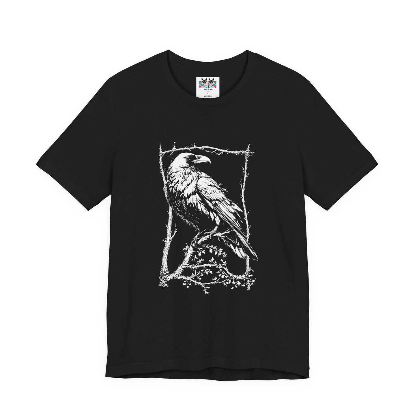 Moonlit Raven Tower Night Gothic T-Shirt