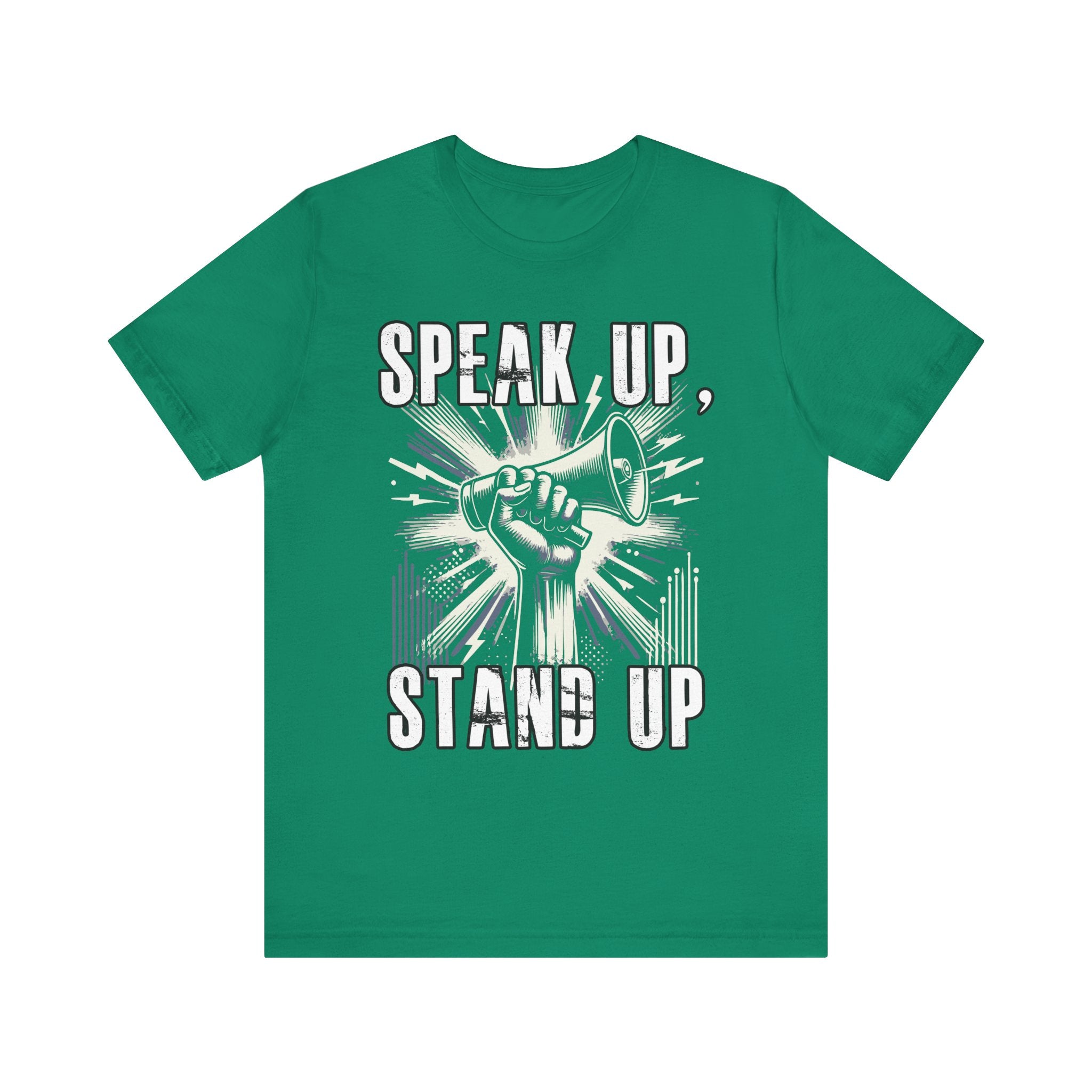 Speak Up, Stand Up | Hand Holding Raised Speaker Graphic T-Shirt