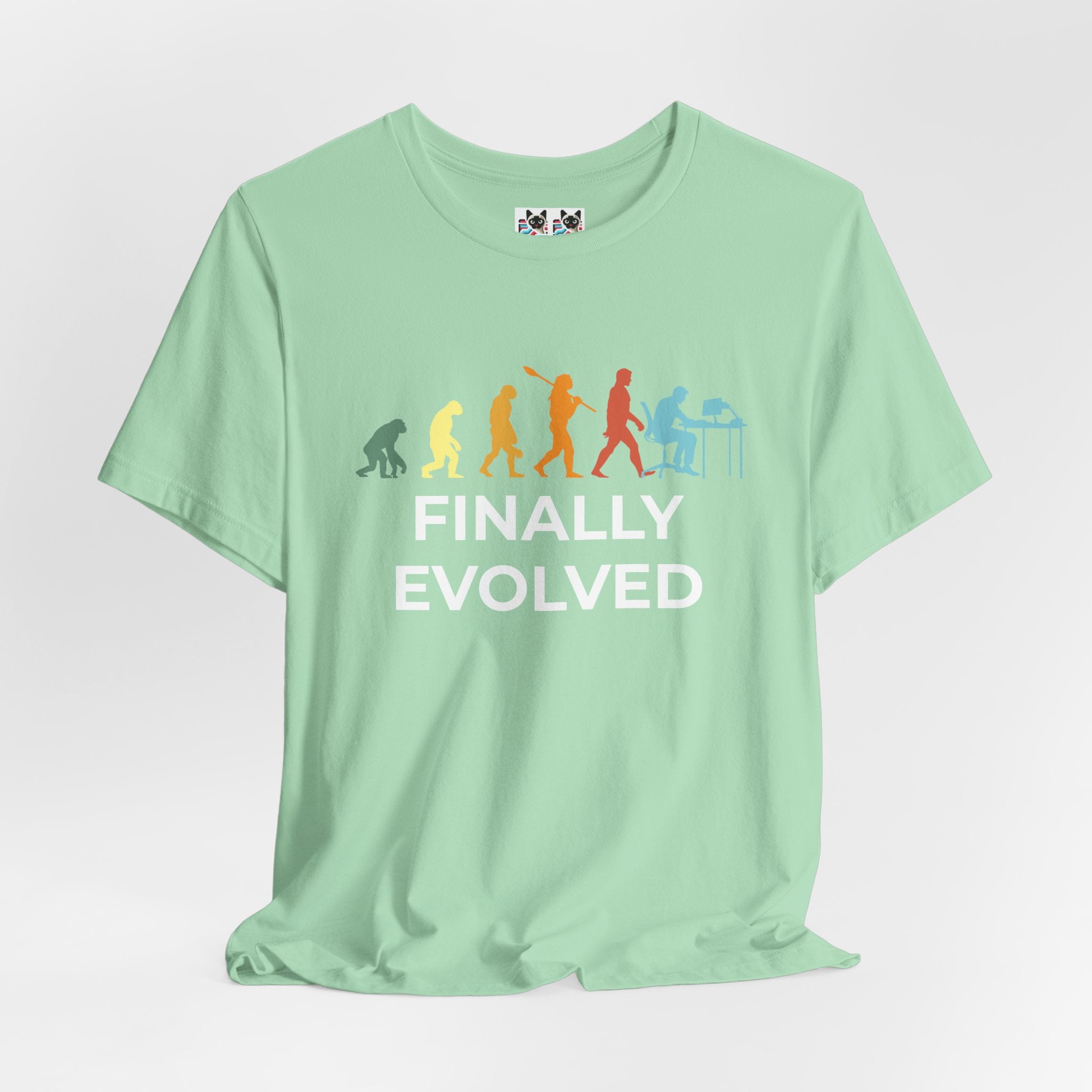 Custom T-Shirt - Evolution of Man to Computer User T-Shirt