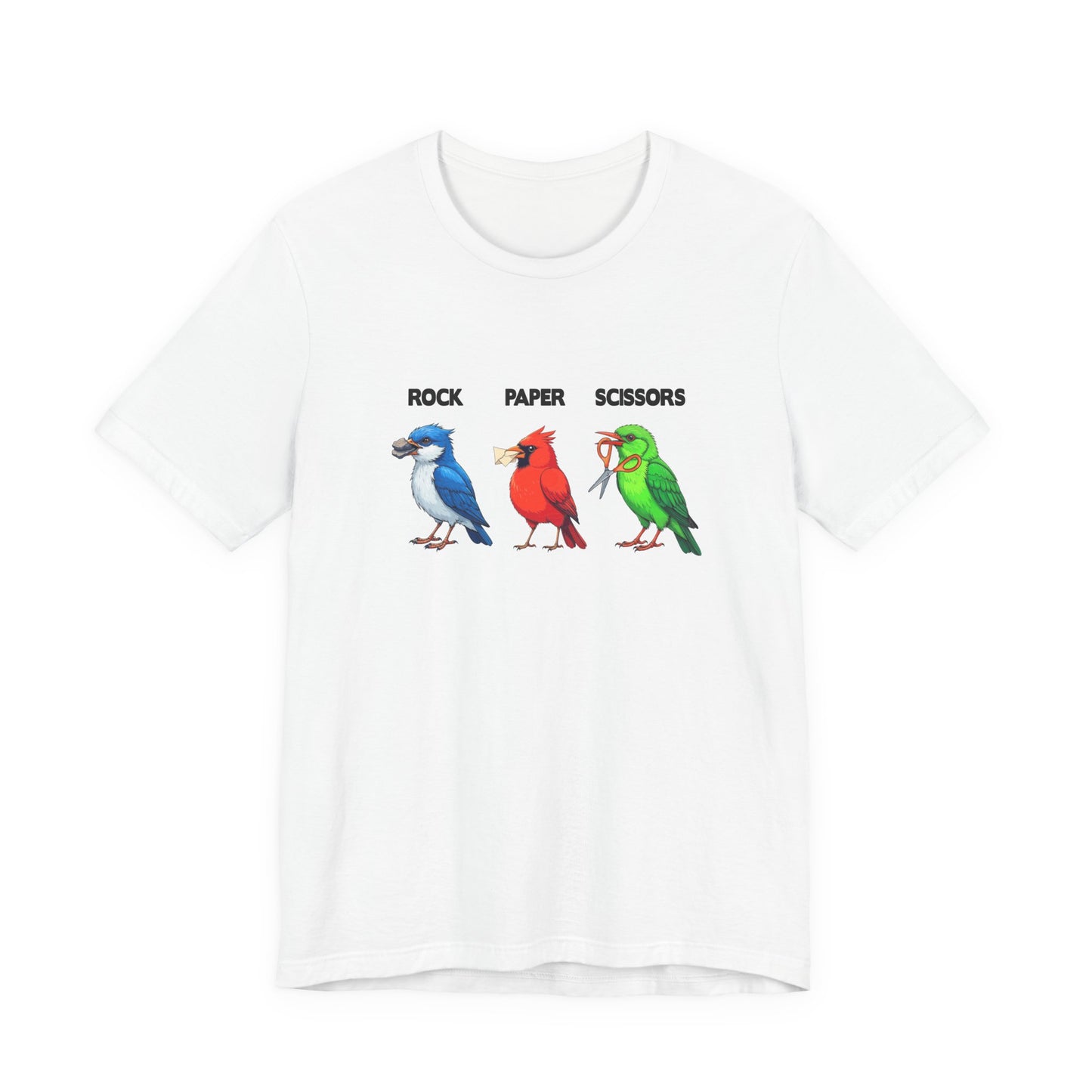 Rock Paper Scissors Bird Paw Tshirt Funny Avian Game Design