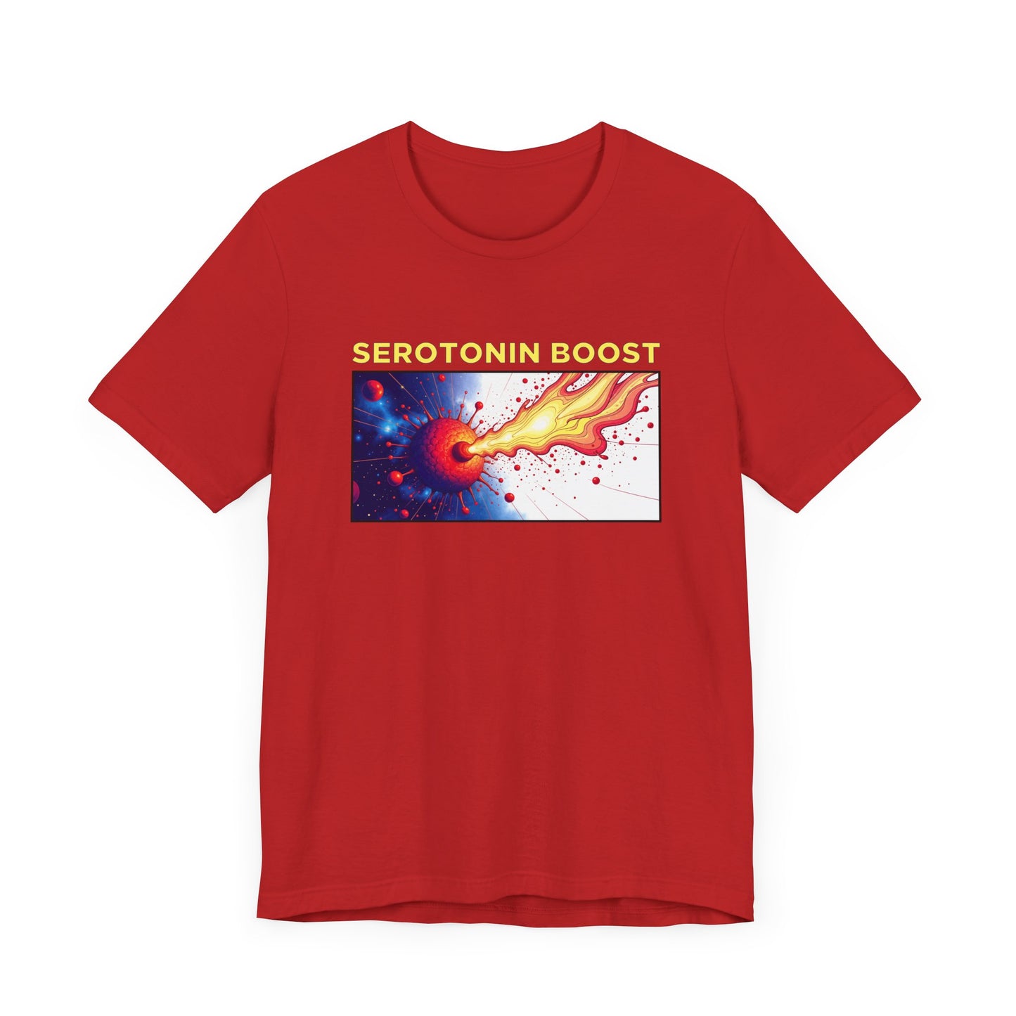 Serotonin Boost Shirt Mental Health Awareness Tee Featuring a Happy Brain and Positive Vibe for Science Lovers and Joy Seekers