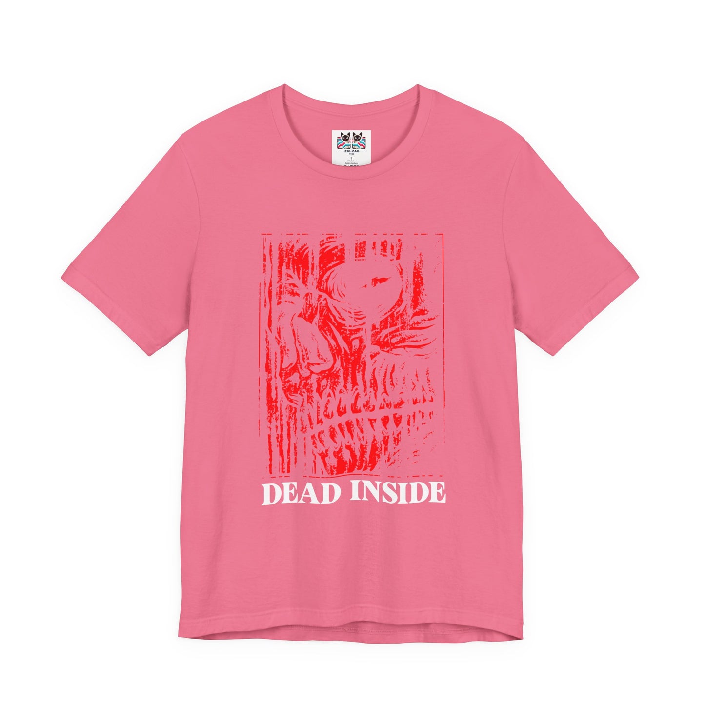 Caution Dead Inside Red Skull Horror T-Shirt