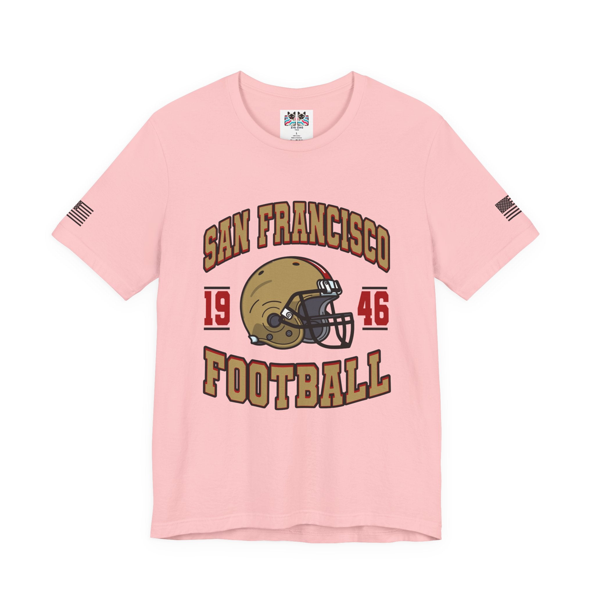San Francisco Football T-Shirt, 1946 Arch Helmet Graphic Tee, SF Bay Area Fan Shirt, Vintage Retro Football Shirt, Unisex