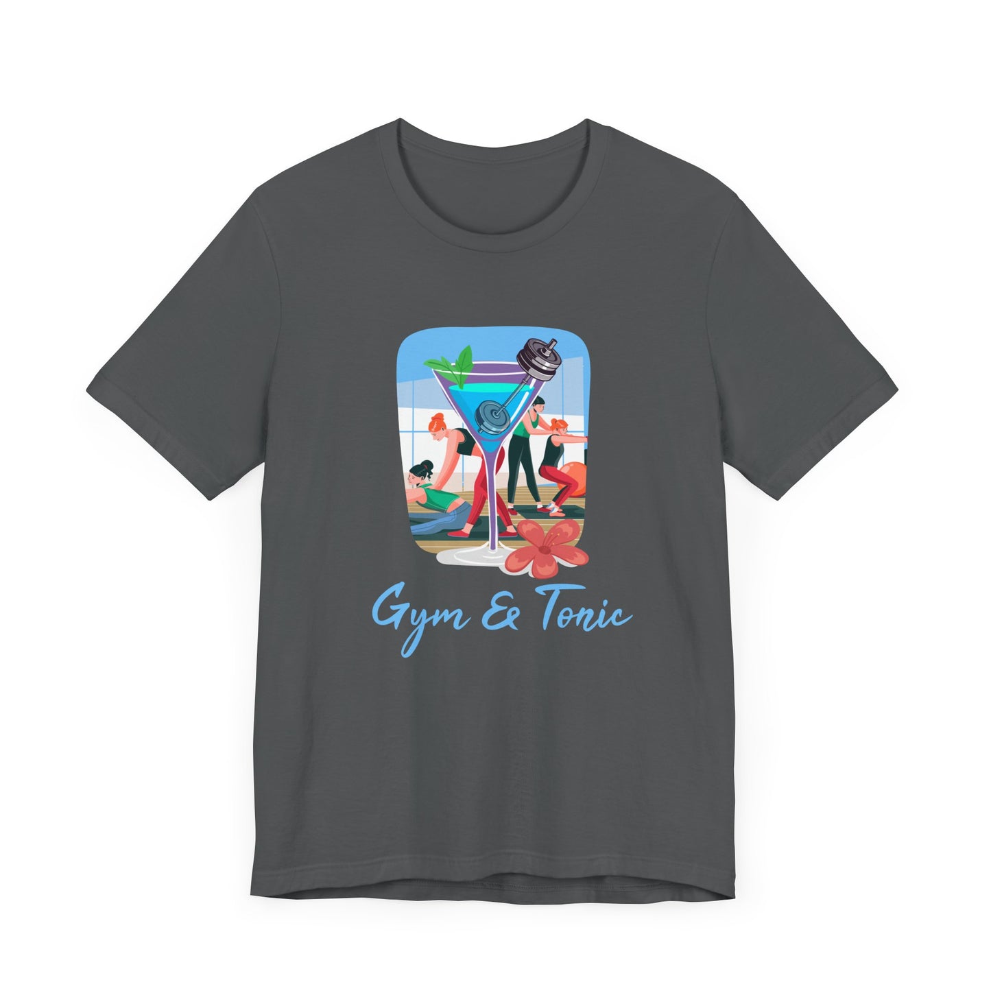 Gym and Tonic Tee, Fitness Pun Shirt, Workout Humor Graphic, Exercise and Fun Top, Healthy Balance Gift