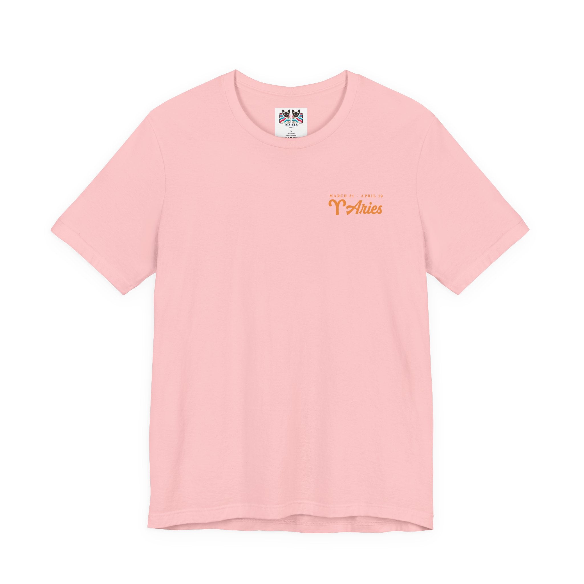 Aries Fueled by Fire T-Shirt – Ram Head with Zodiac Astrological Wheel