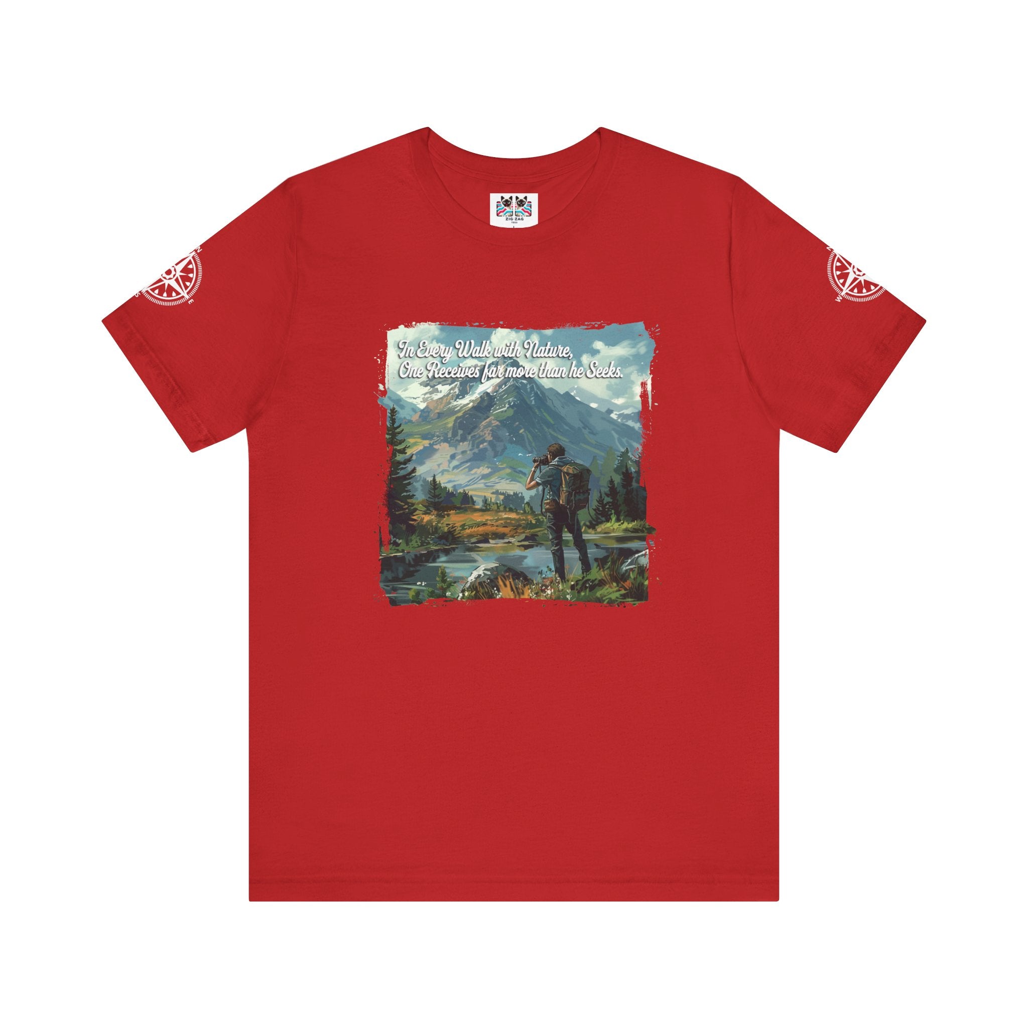In Every Walk with Nature One Receives T-Shirt – Nature Quote Mountain Hiker Graphic Tee