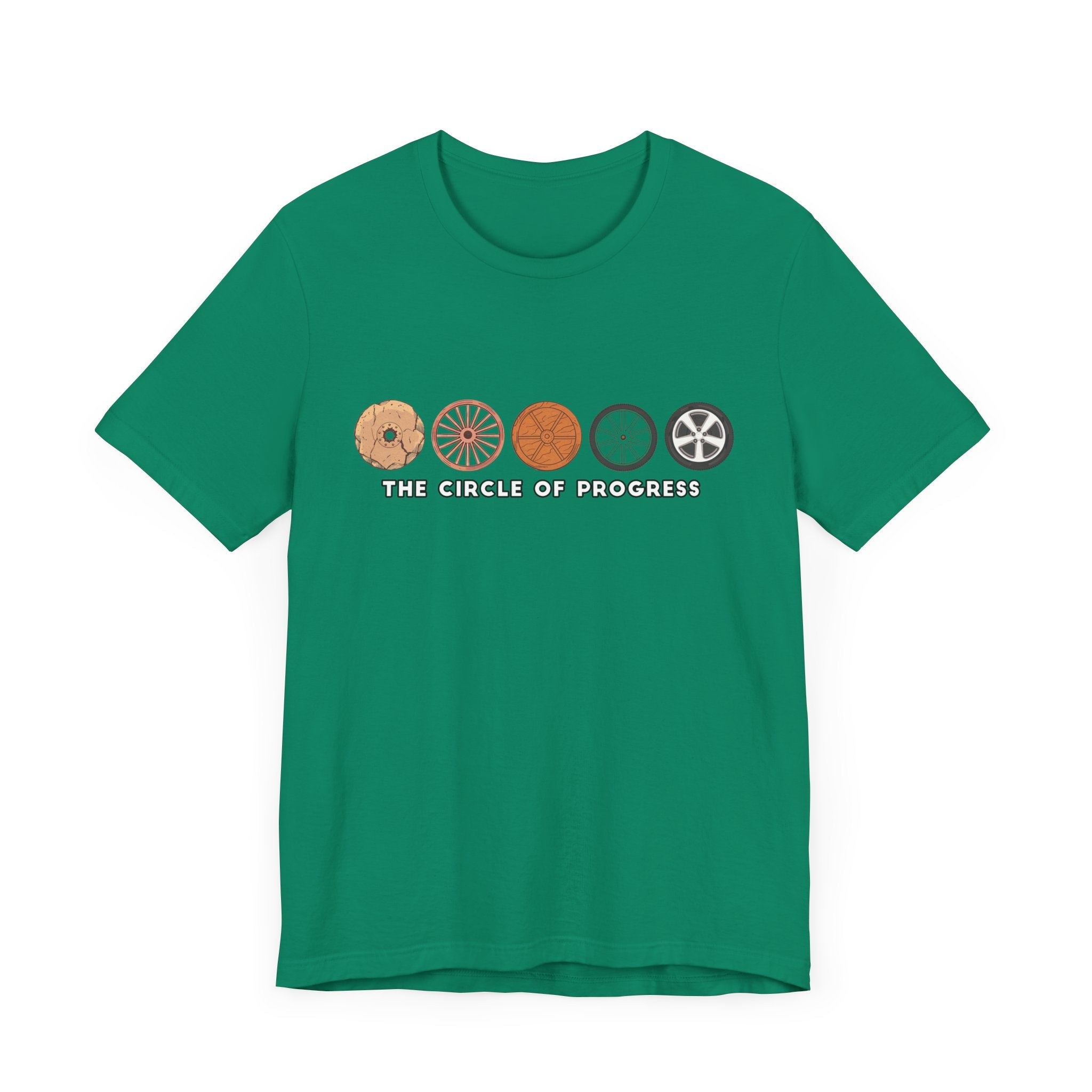 The Wheel of Progress | Evolution of the Wheel Graphic T-Shirt