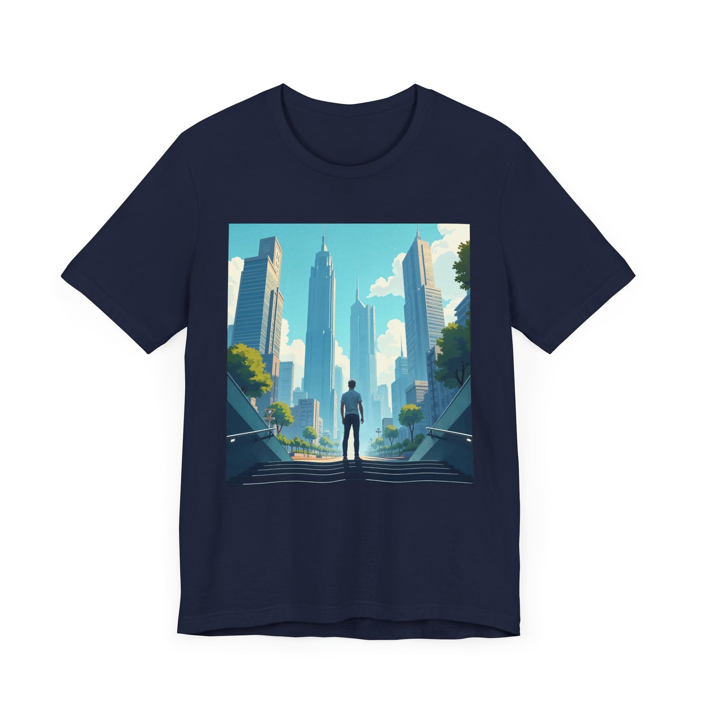 Subways and Skylines Urban Dream Graphic Tee for Big City Thinkers Who See Beauty in Buildings Movement and the Buzz of the Metro