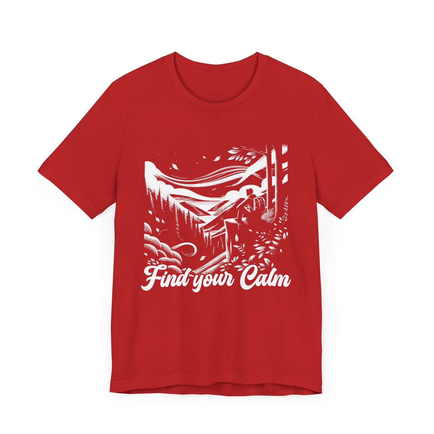 Breathe in the Wild Find Your Calm | Nature Reflection Graphic T-Shirt