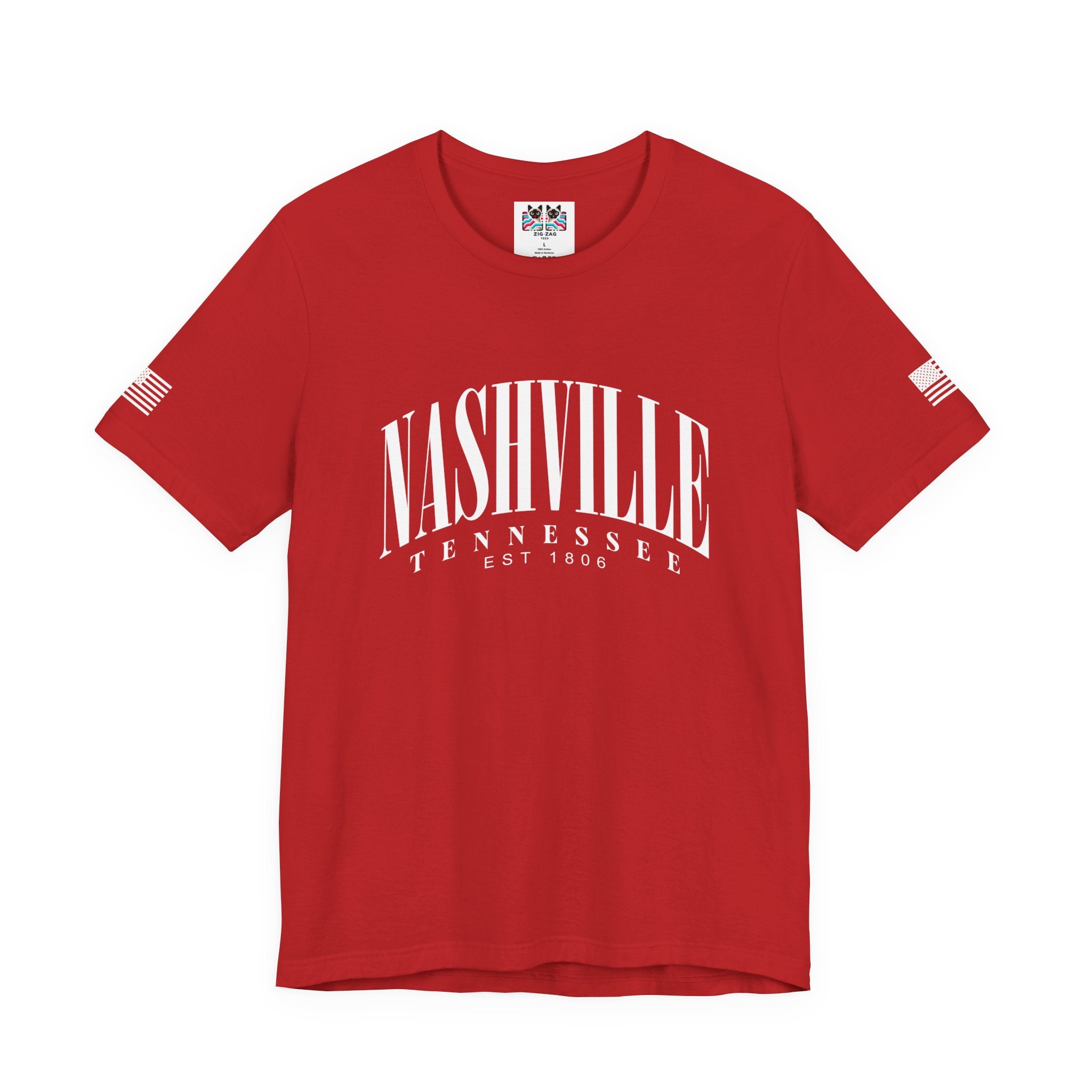 Nashville Tennessee T-Shirt – Arched Varsity EST 1806 Typography Tee