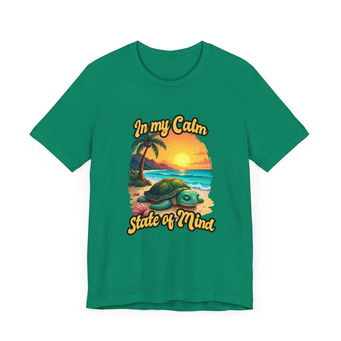In My Calm State of Mind – Peaceful Tortoise Beach Sunset Graphic T-Shirt