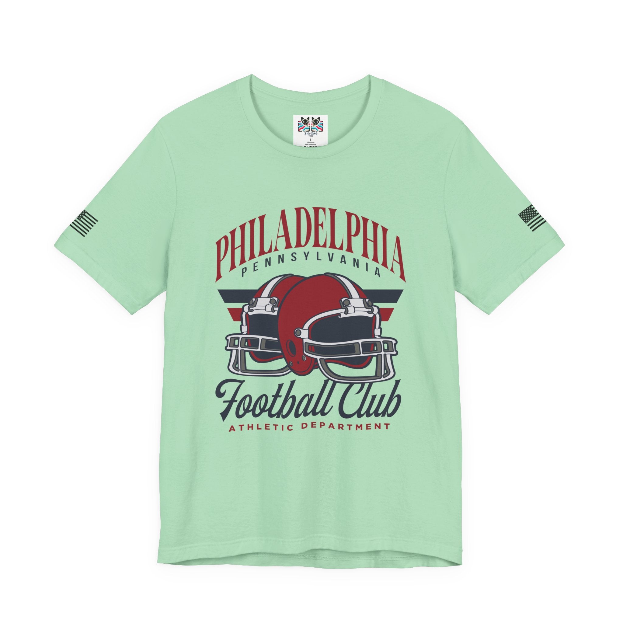 Philadelphia Pennsylvania Football Club T-Shirt – Athletic Department Dual Helmet Graphic Tee