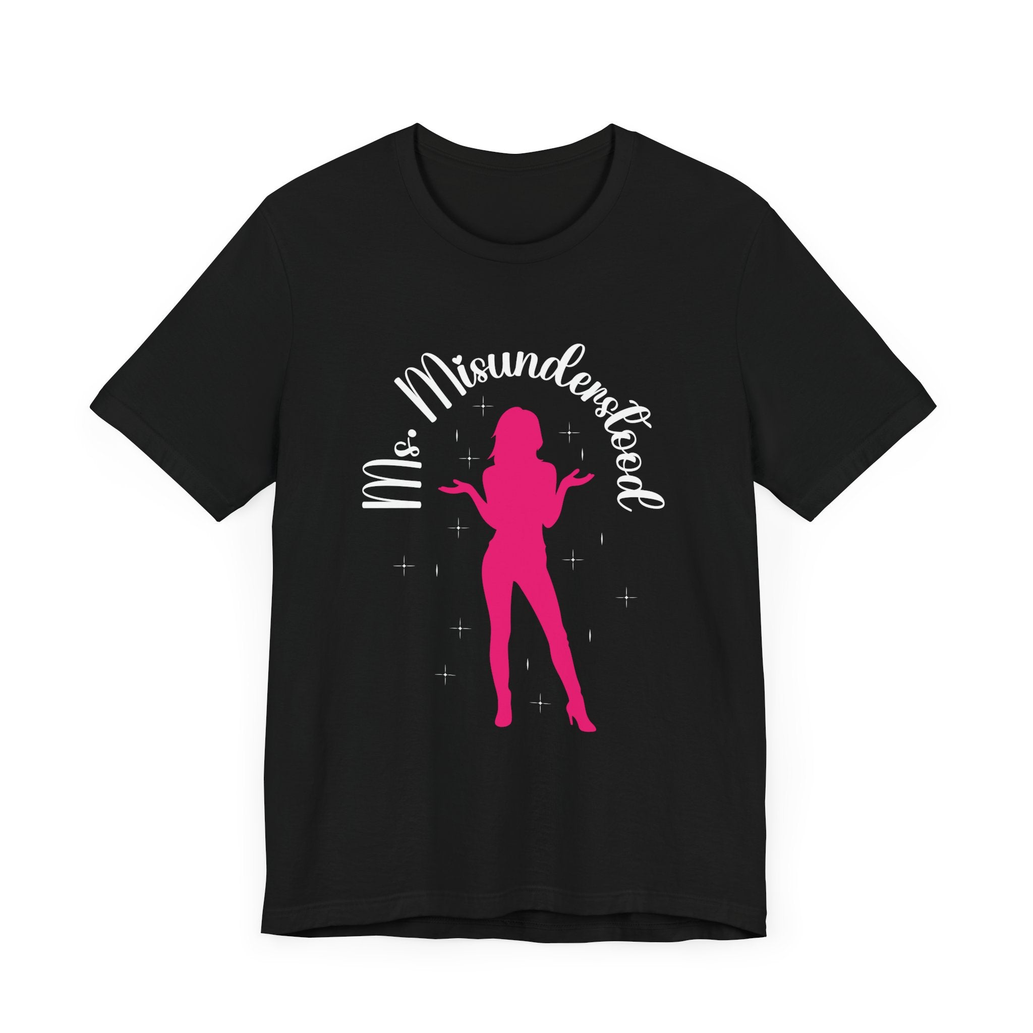 Ms Misunderstood Shirt, Confident Anime Girl Tee, Pink Silhouette Sass T Shirt, Bold Feminine Energy Apparel, Sassy Girl Power Graphic Top