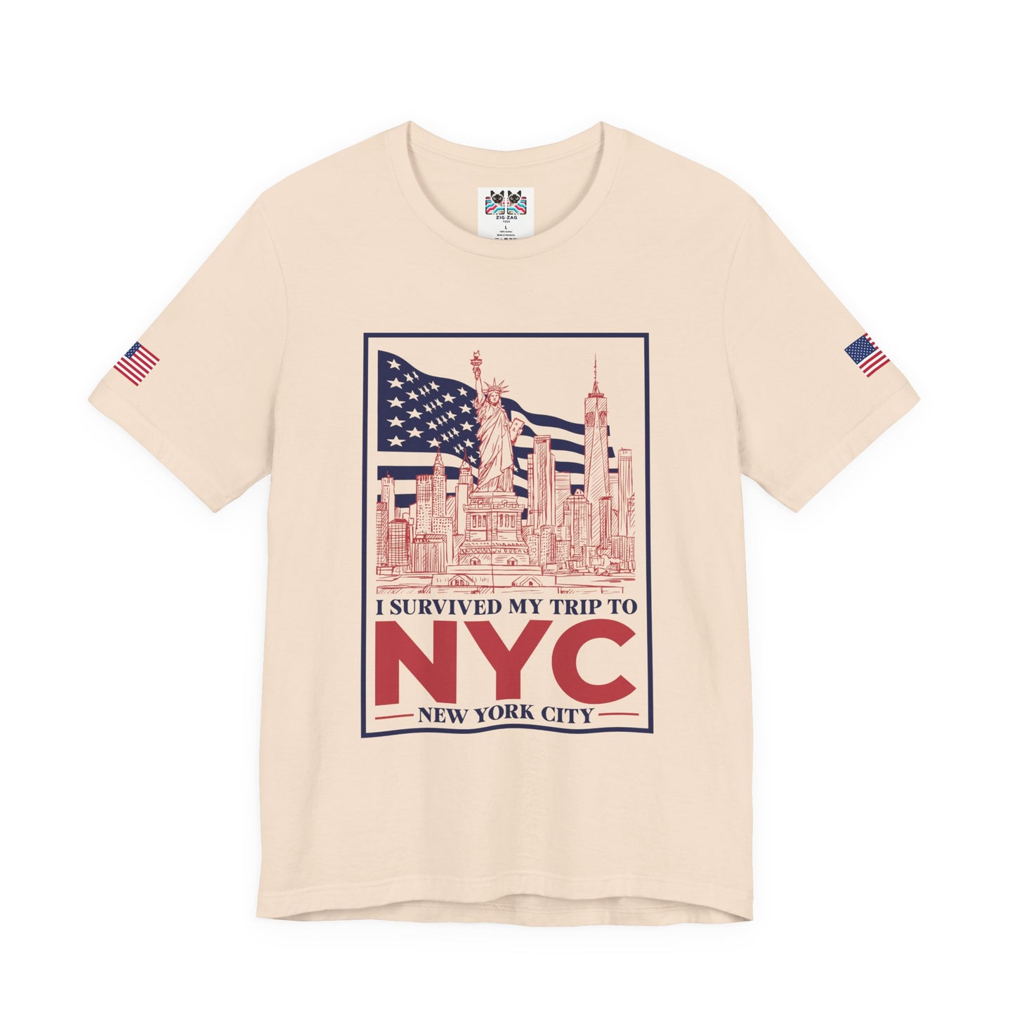 I Survived My Trip to NYC T-Shirt - Funny New York City Skyline Souvenir Design