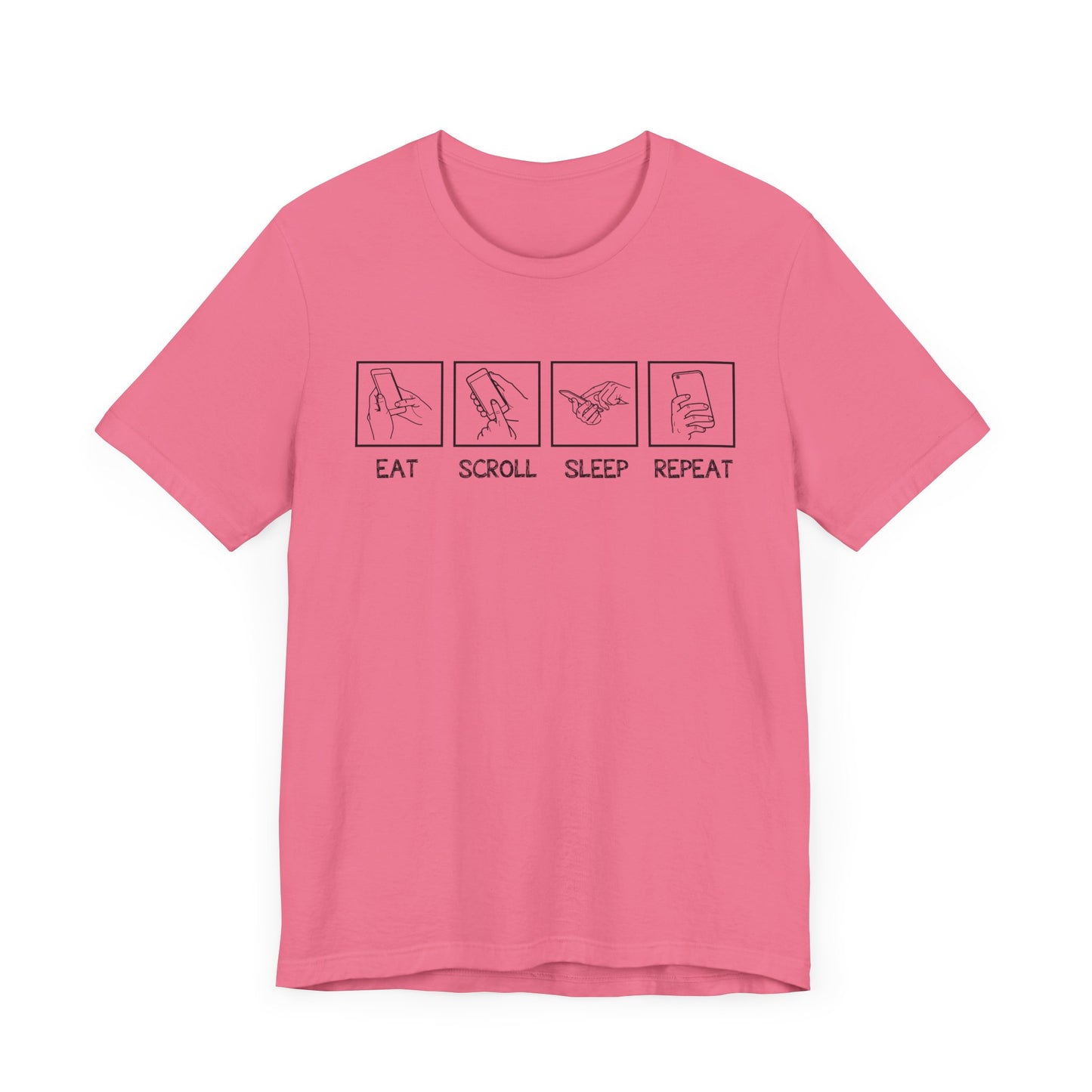 Eat Sleep Scroll Repeat Tee, Social Media Humor Shirt, Digital Routine Graphic Tee, Internet Culture Top, Online Life Gift