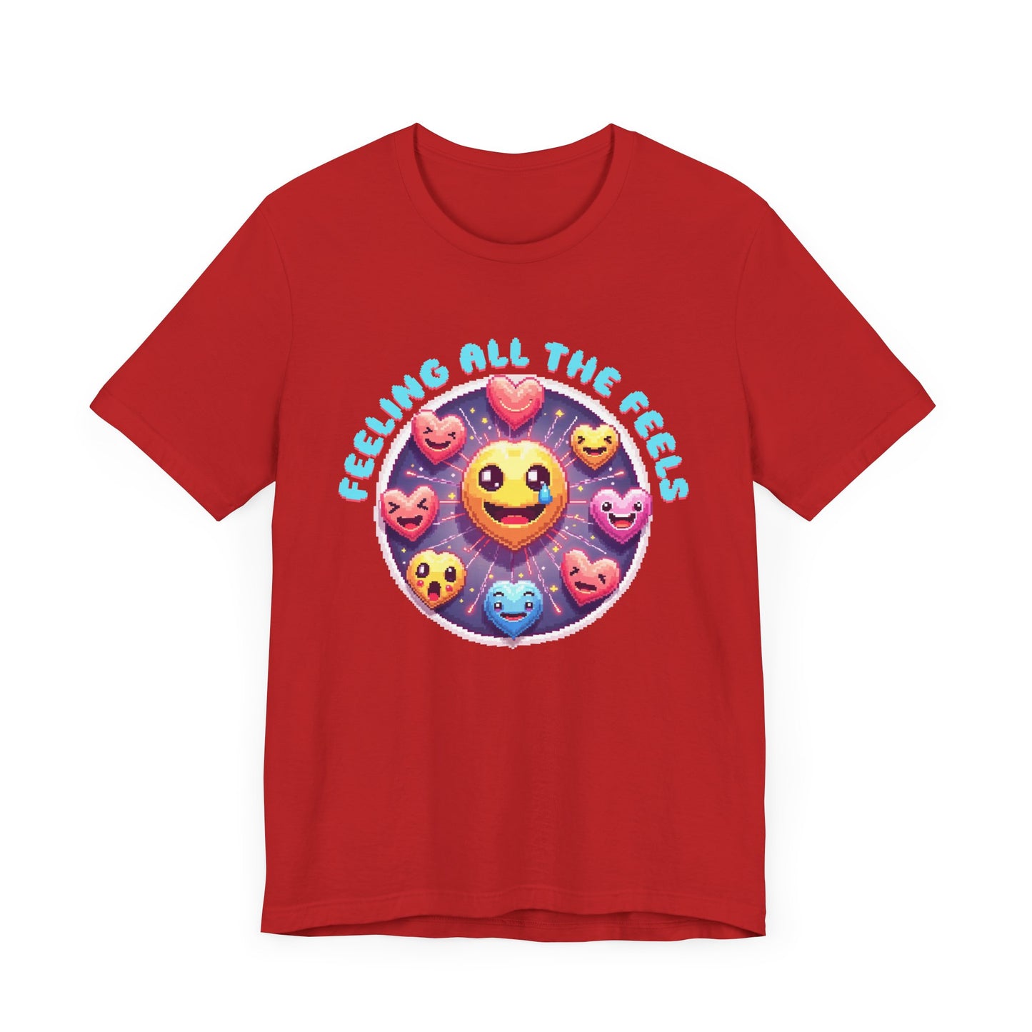 Feeling All the Feels – Heart Emoji Expressions Graphic T-Shirt