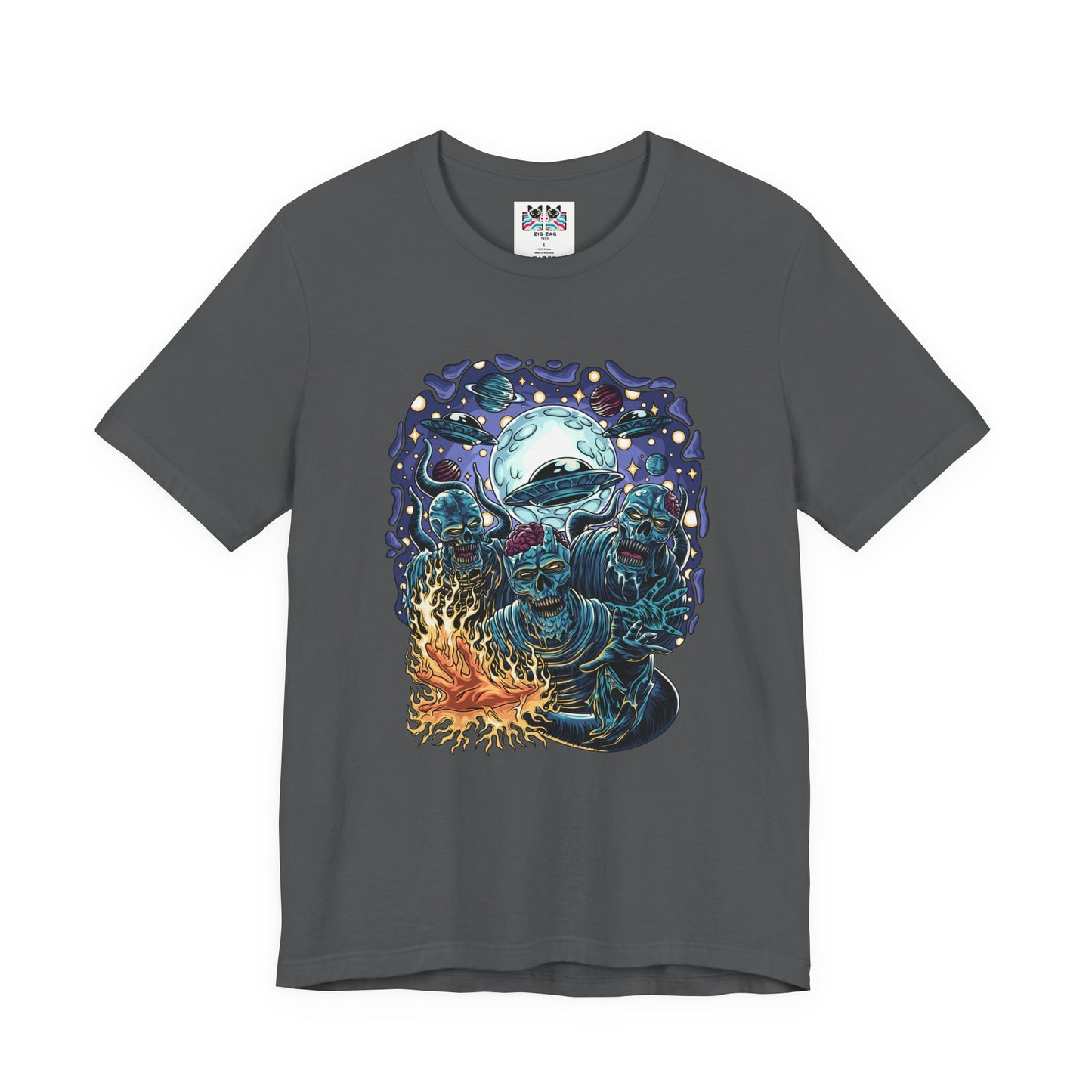 Cosmic Zombies vs Deep Sea Cthulhu Horror T-Shirt