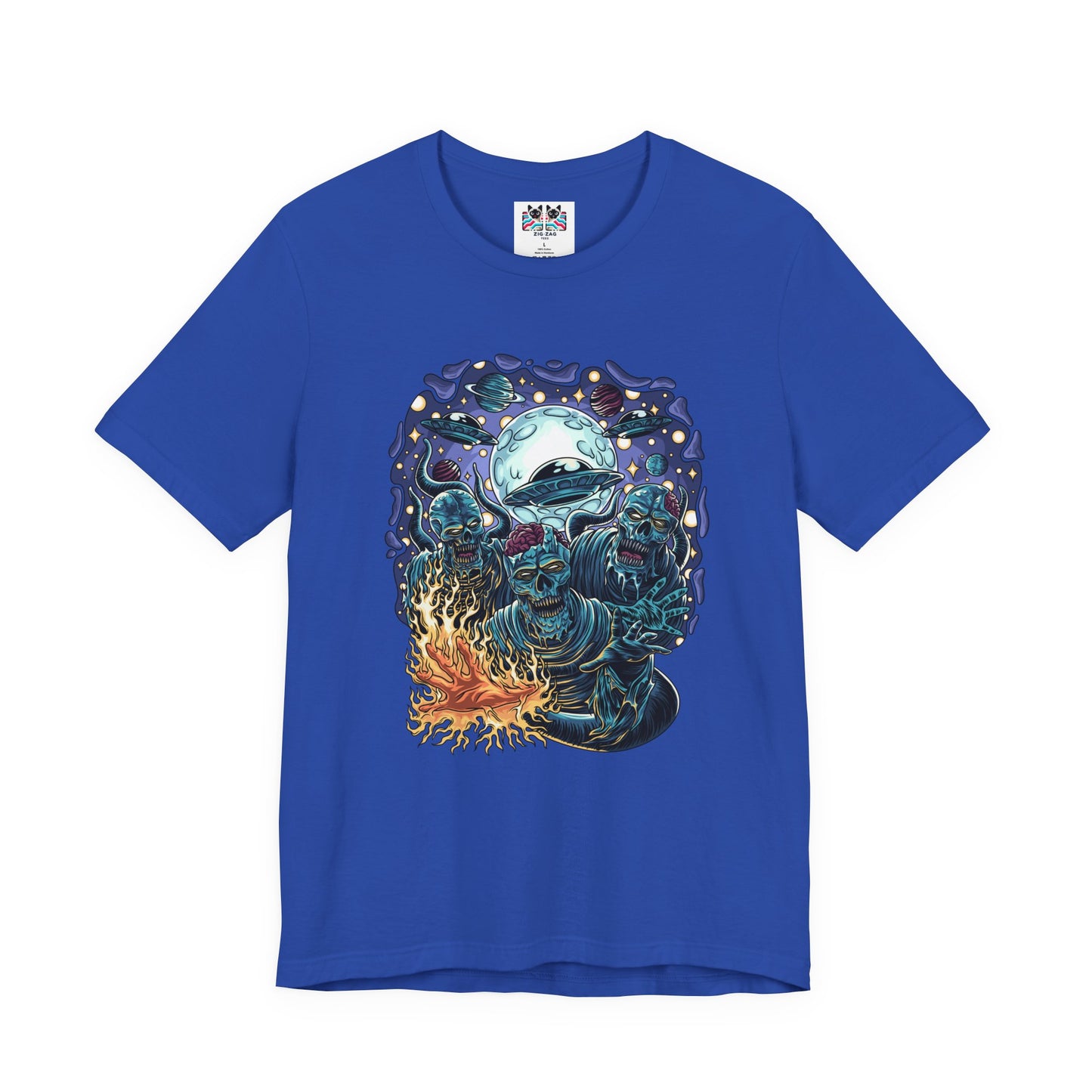 Cosmic Zombies vs Deep Sea Cthulhu Horror T-Shirt