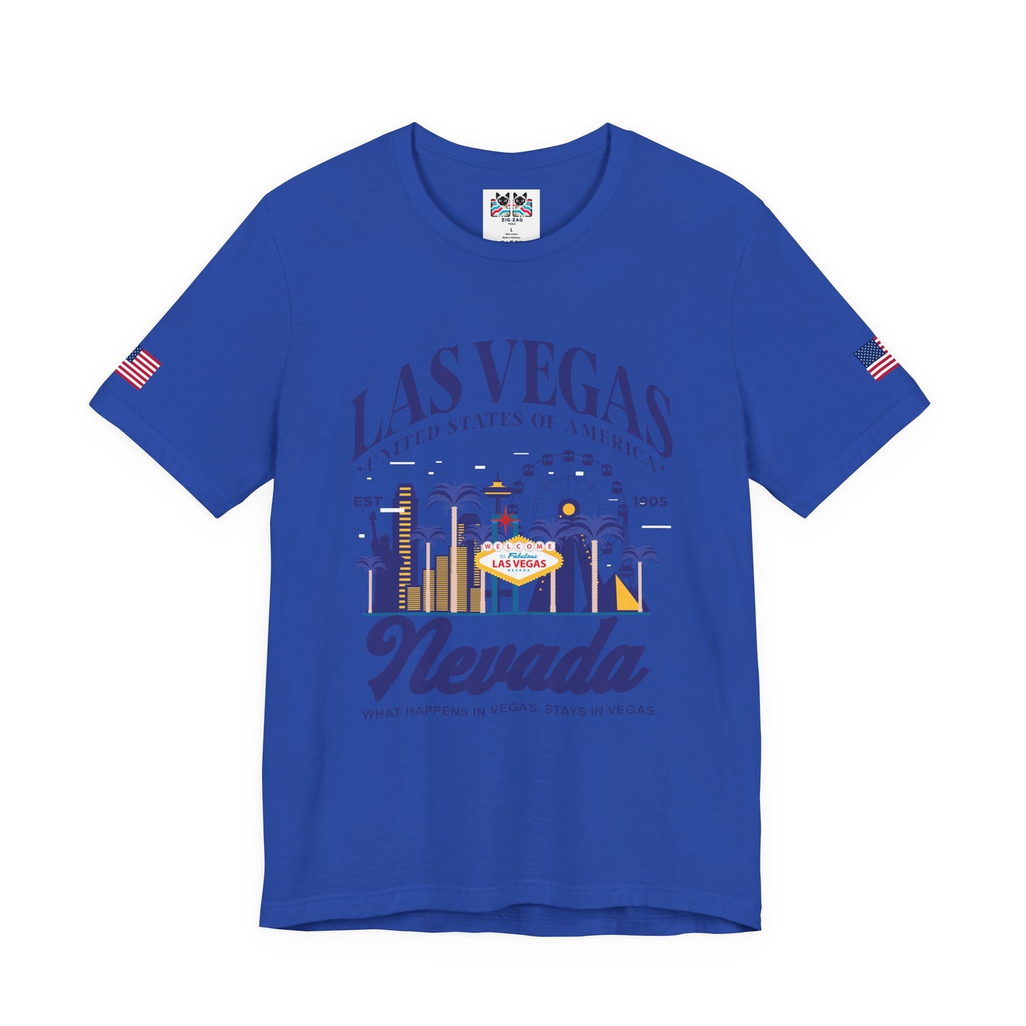 Las Vegas Nevada USA T-Shirt - What Happens in Vegas Stays in Vegas Est 1905