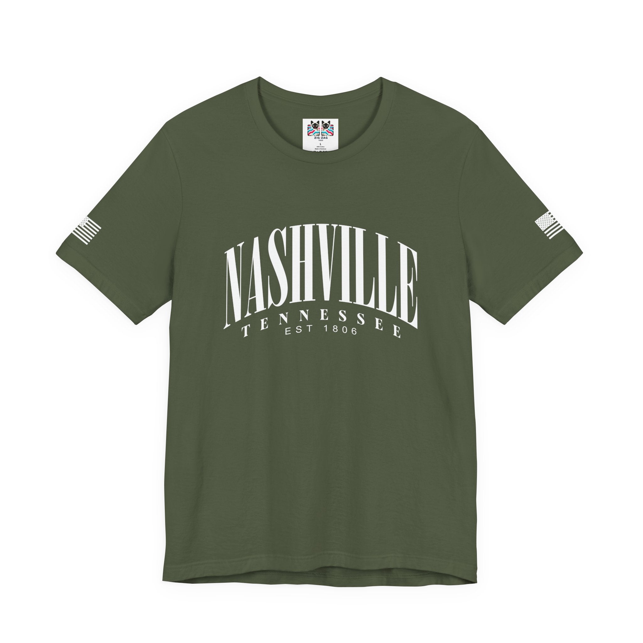 Nashville Tennessee T-Shirt – Arched Varsity EST 1806 Typography Tee