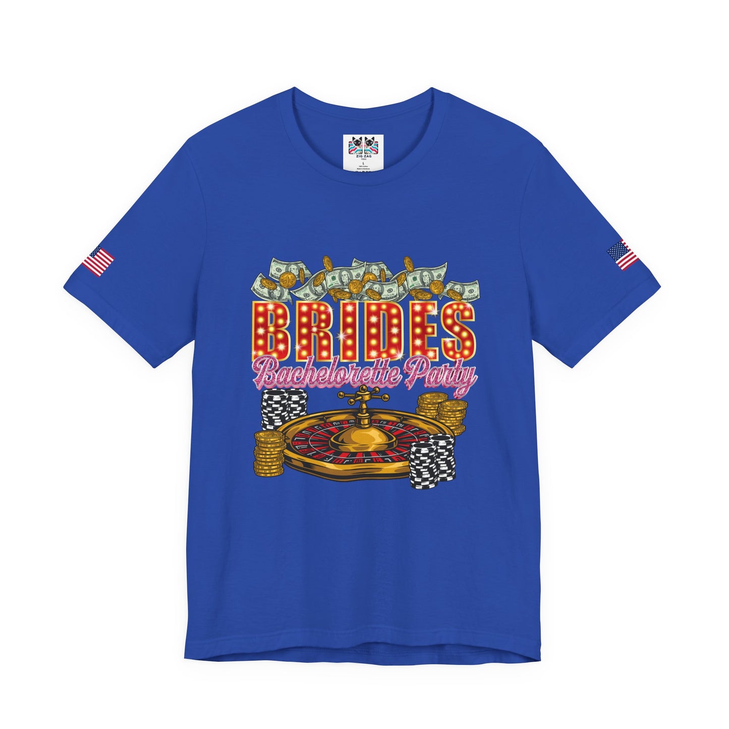 Brides Bachelorette Party Las Vegas T-Shirt - Vegas Casino Money Roulette Girls Trip