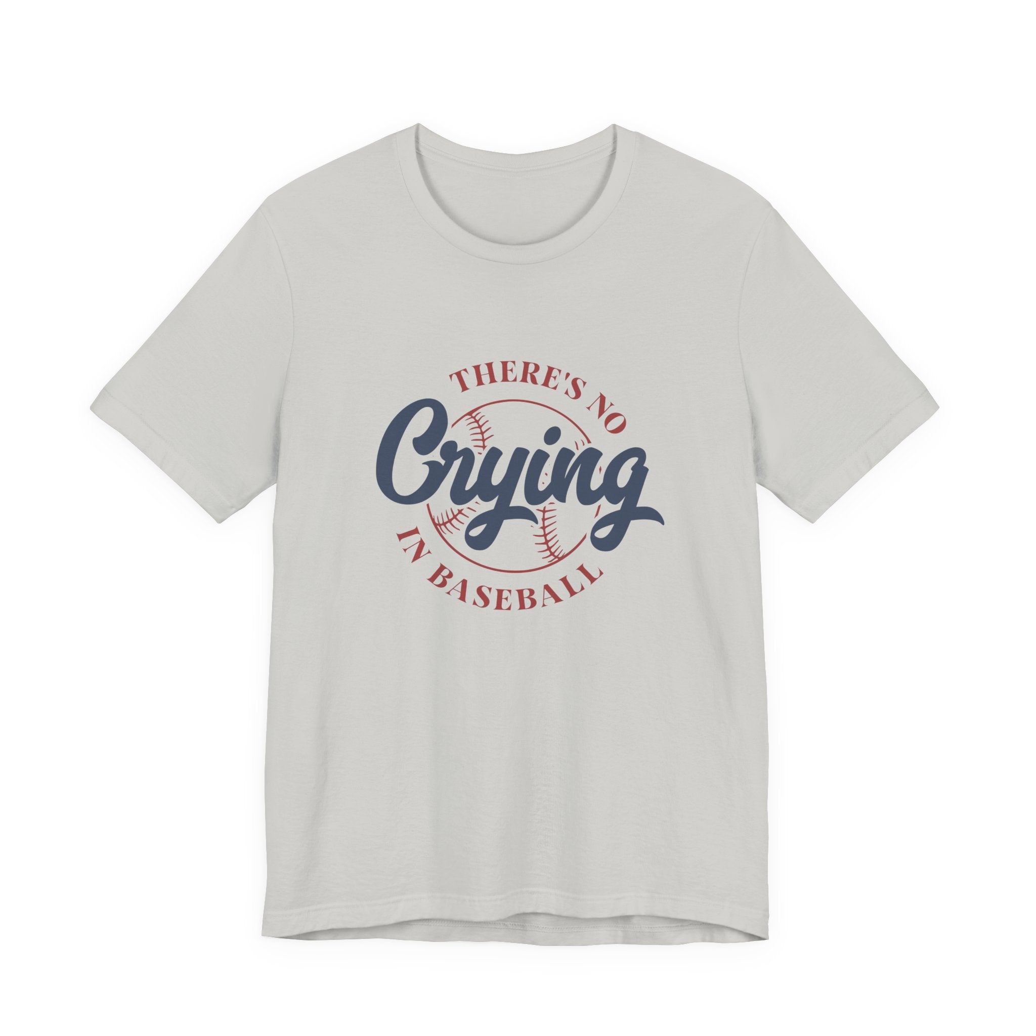 Baseball tshirt -Theres No Crying In Baseball Tshirt Large Baseball Outline with Crying Text Humor