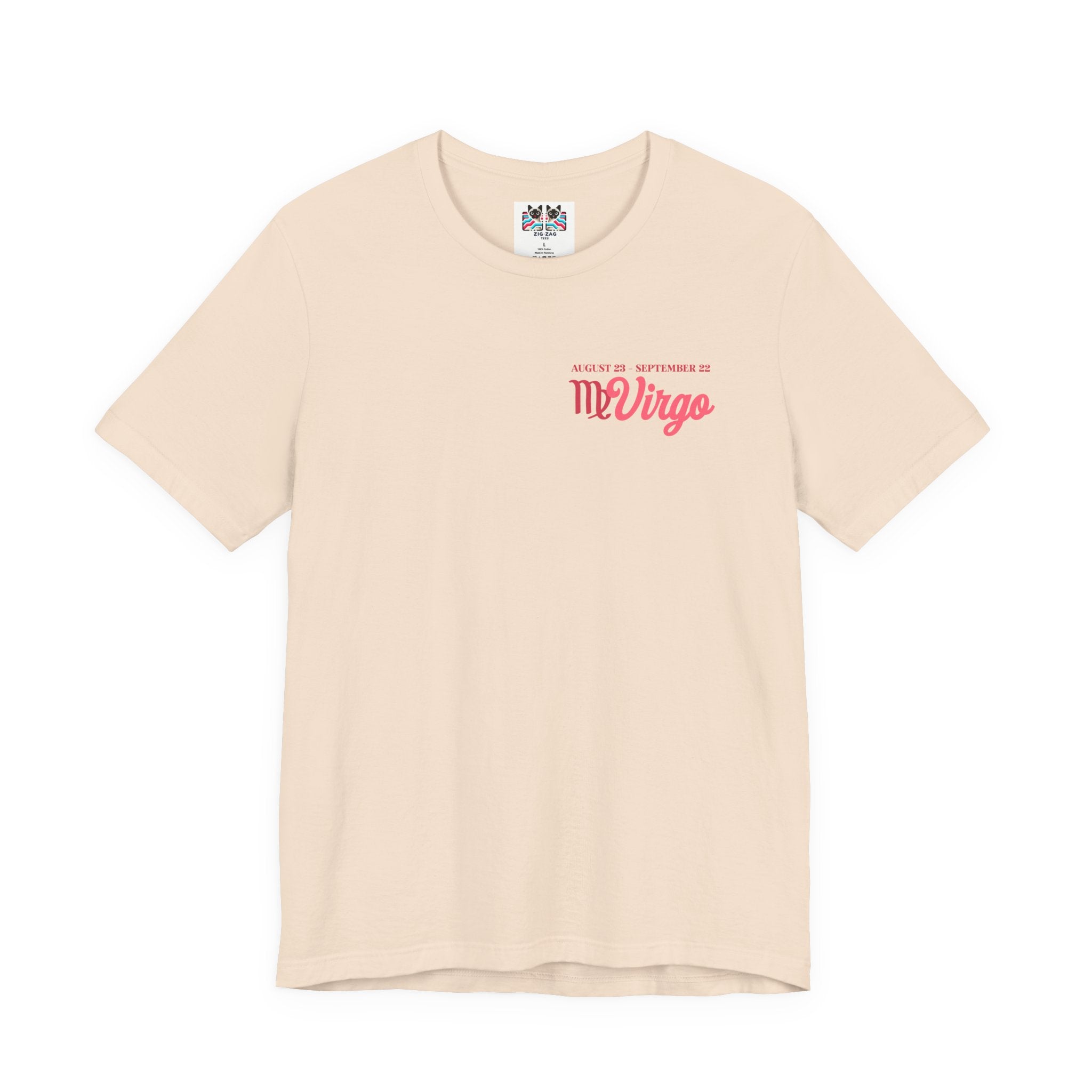 Virgo Zodiac Lady T-Shirt – Analytical Mind Caring Heart Astrological Wheel