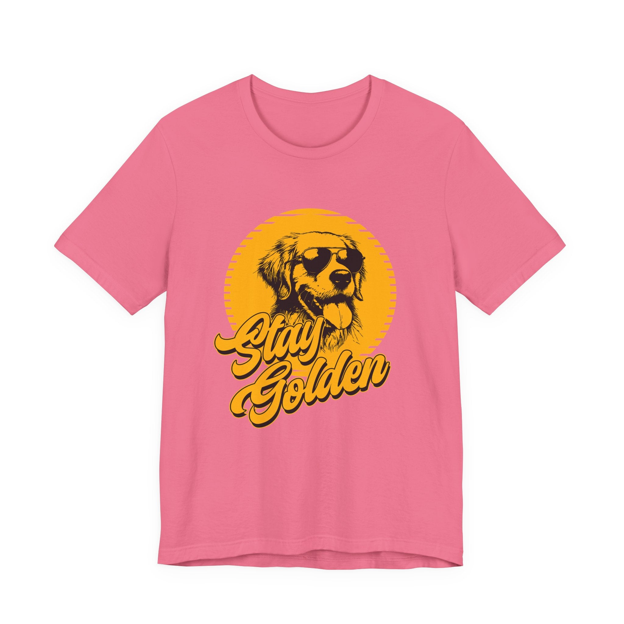 Stay Golden T-Shirt – Cool Golden Retriever with Sunglasses Graphic Tee